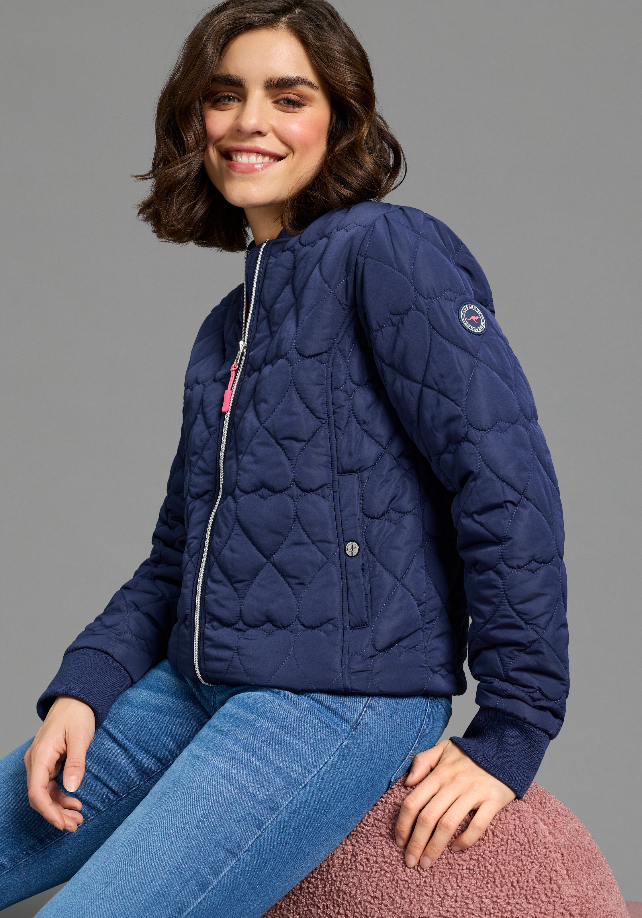 KangaROOS Steppjacke ohne Kapuze mit gesteppten Herzen, Übergangsjacke günstig online kaufen