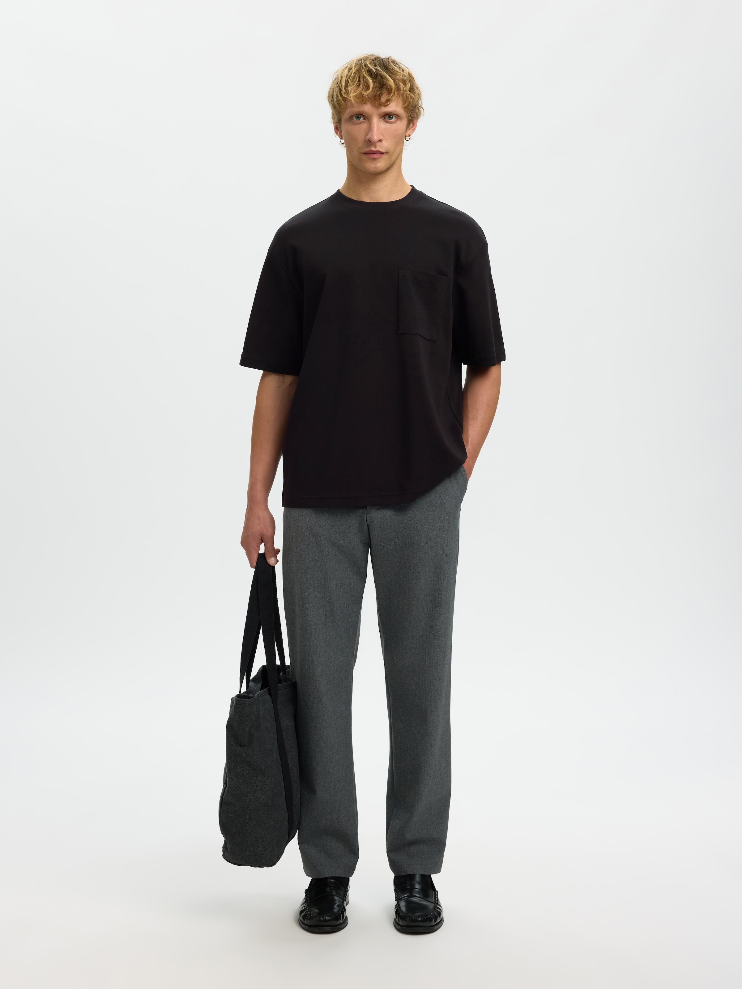 SELECTED T-Shirt »SLHLOOSEOSCAR POCKET SS TEE NOOS«