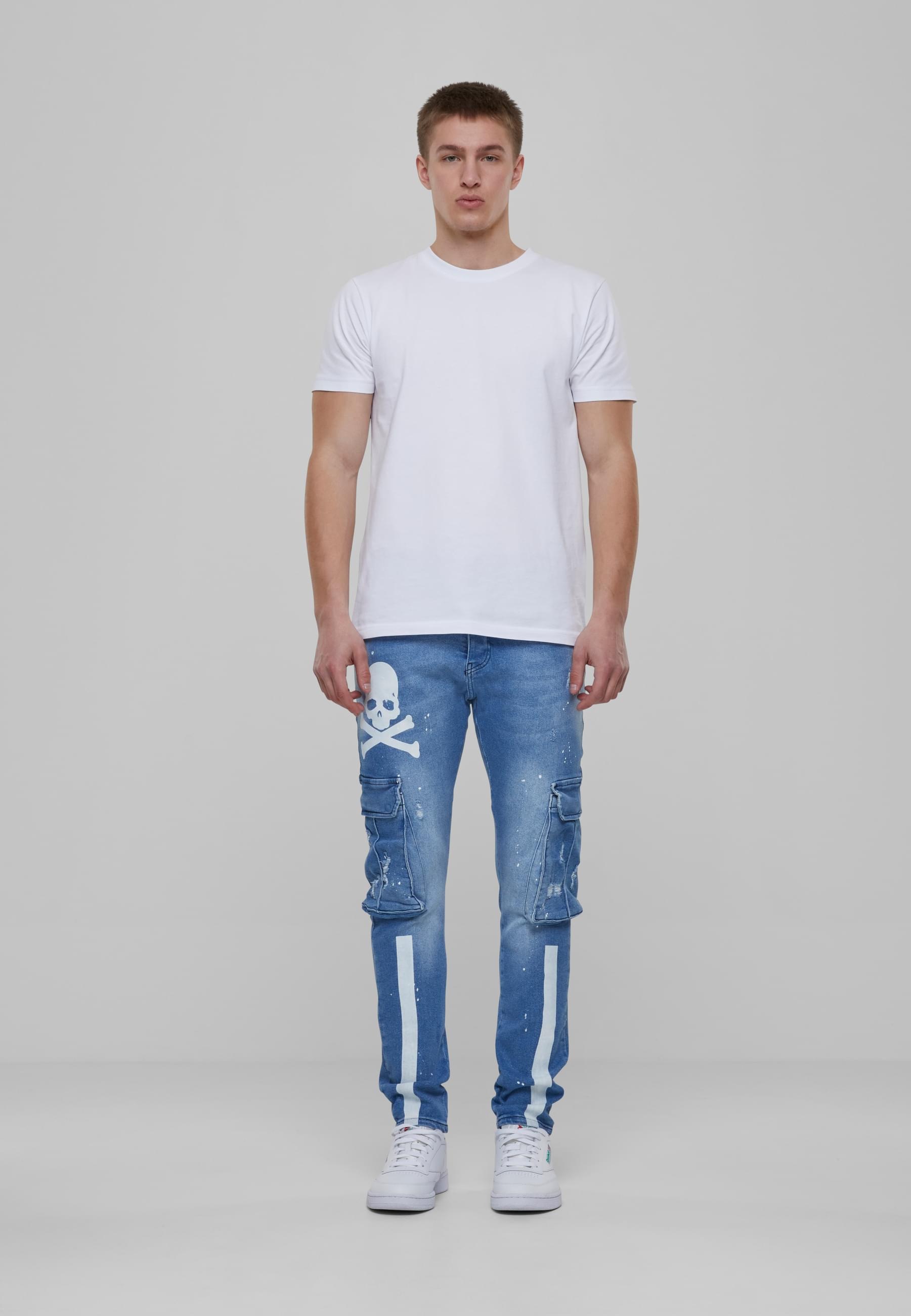 2Y Studios Bequeme Jeans »2Y Studios Herren 2Y Skinny Fit Pocket Cargo Skull Jeans«
