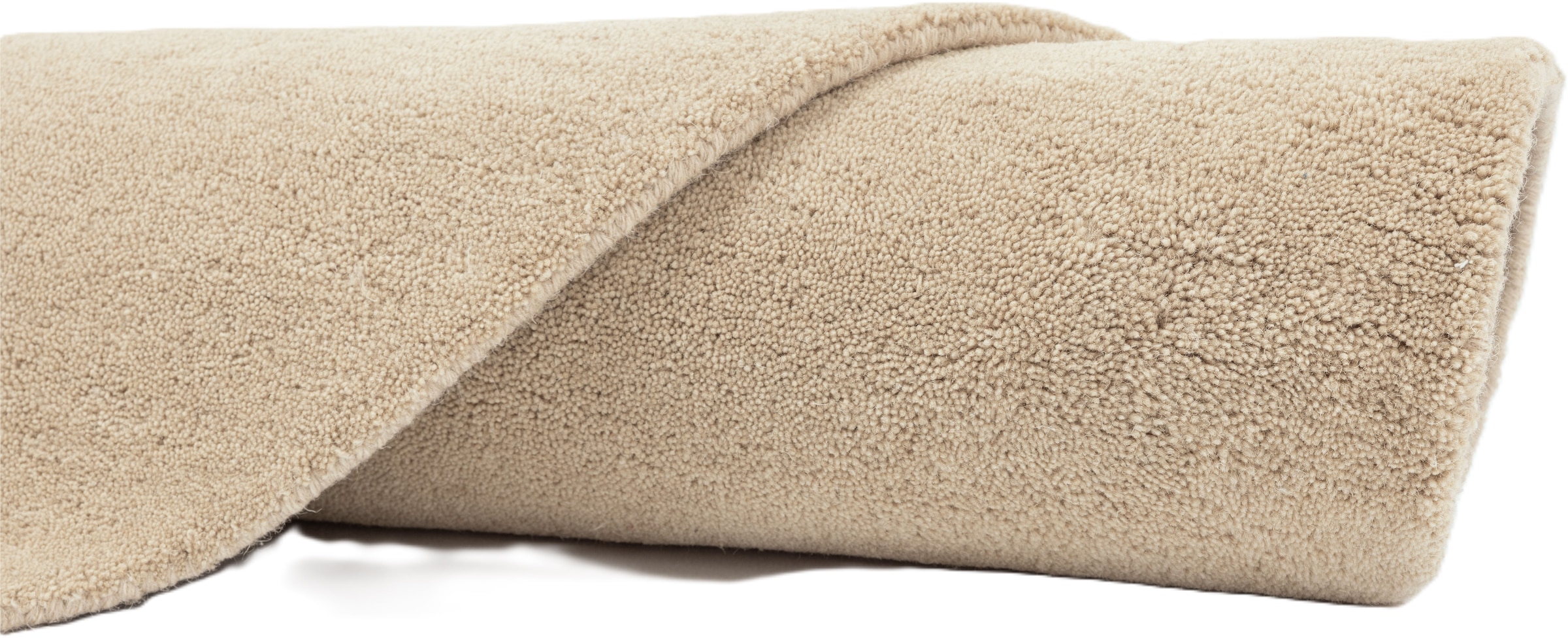my home Wollteppich »Gabbo Natur, Handgefertigt, Teppich, reine Wolle, meliert« rund 14 mm Höhe besonders weich und dicht