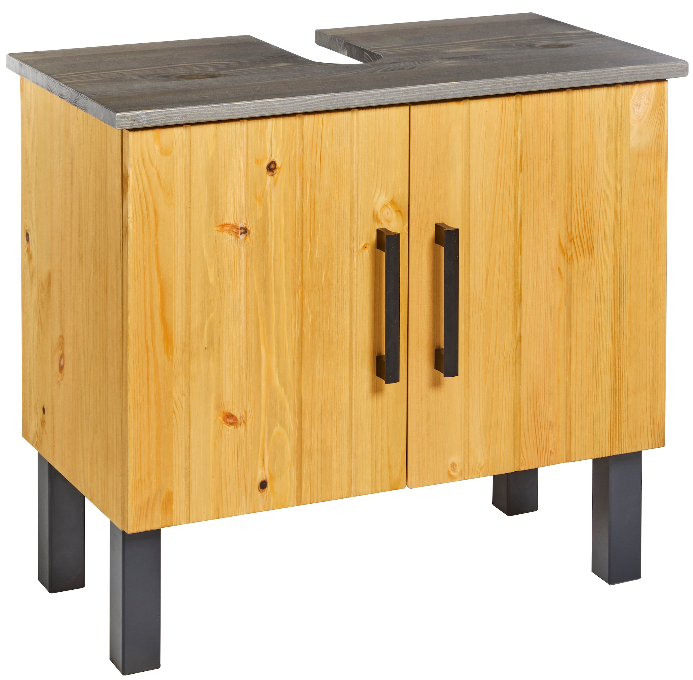 SIT Waschbeckenunterschrank »Frigo«, Mangoholz im Antik-Look mit  Kühlschrankgriffen, Breite 88 cm kaufen | BAUR
