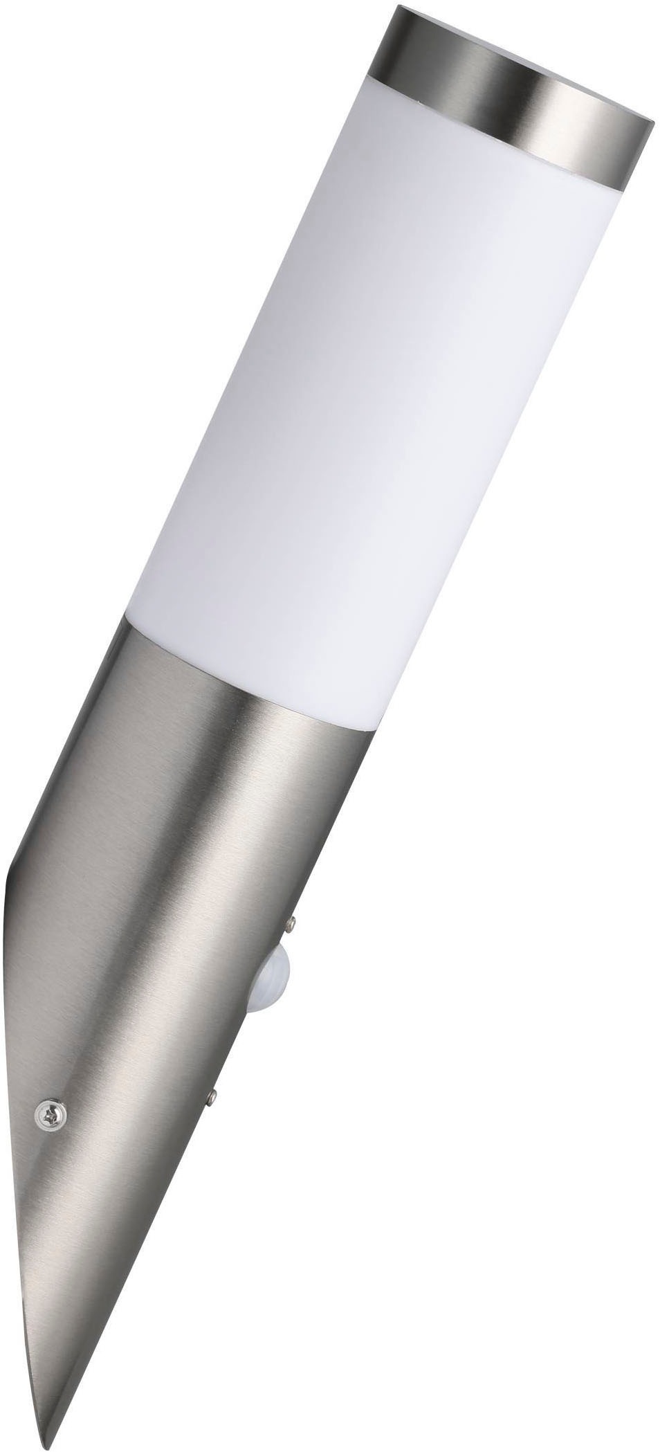 EGLO Wandleuchte »Helsinki Wandlampe, Edelstahl, Außenlampe, Edelstahl, E27, IP44, Lampe« E27 1 Stk. Wand-/Deckenleuchte - H42,5 x Ø7,5 x AL16,5cm - edelstahl