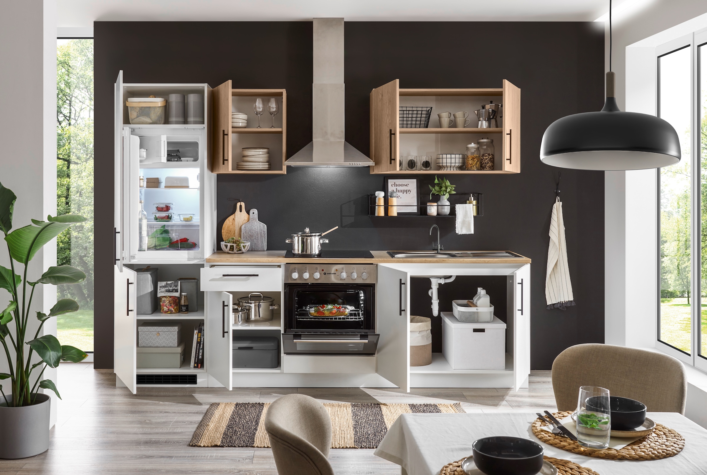 BASIC by Balculina Küchenzeile »Hamburg B/H/T 270x200x60 cm« Breite 270 cm, wahlweise mit E-Geräten