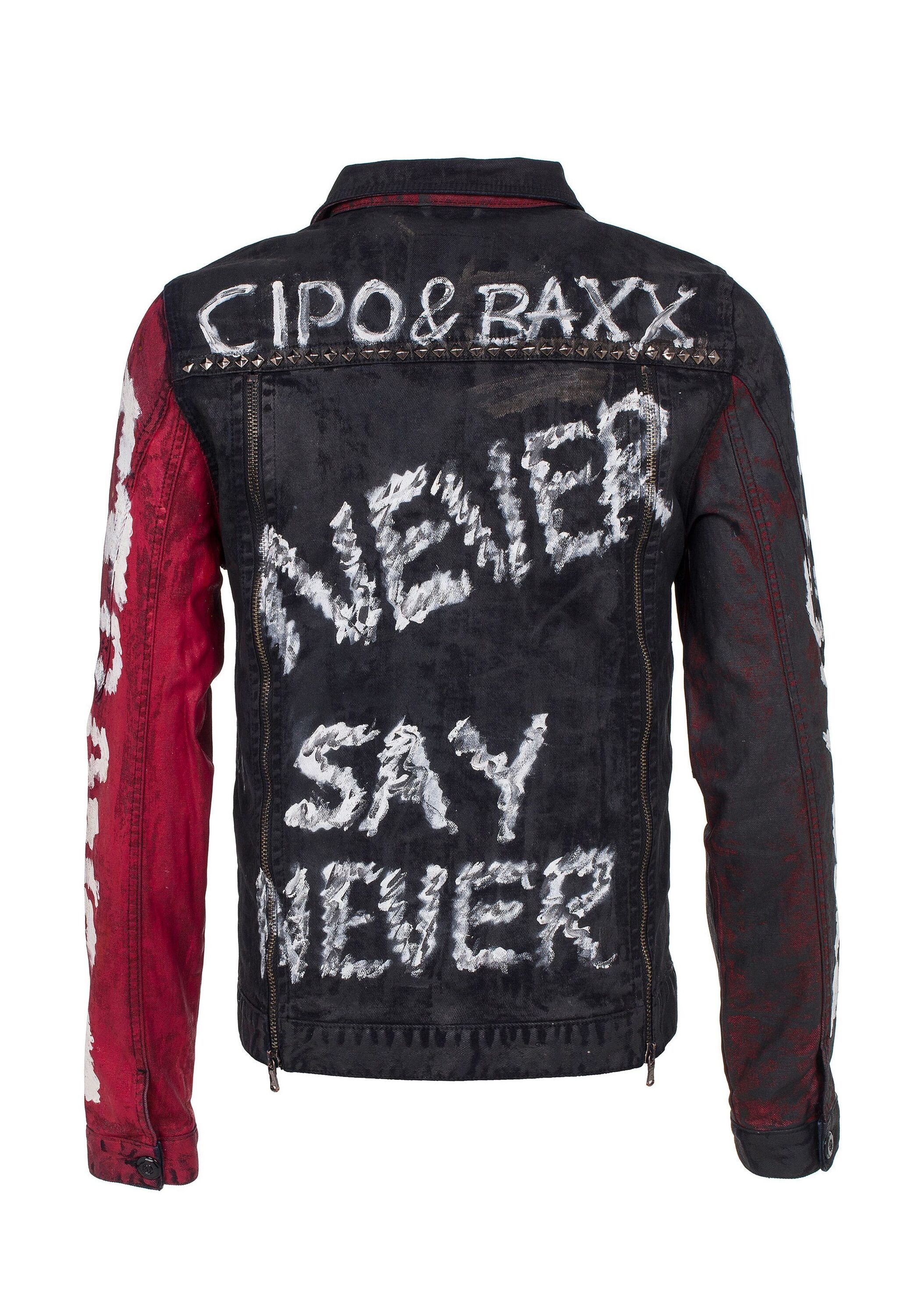 Cipo & Baxx Jeansjacke »Jacke«, ohne Kapuze, mit Knopfleiste, CJ248