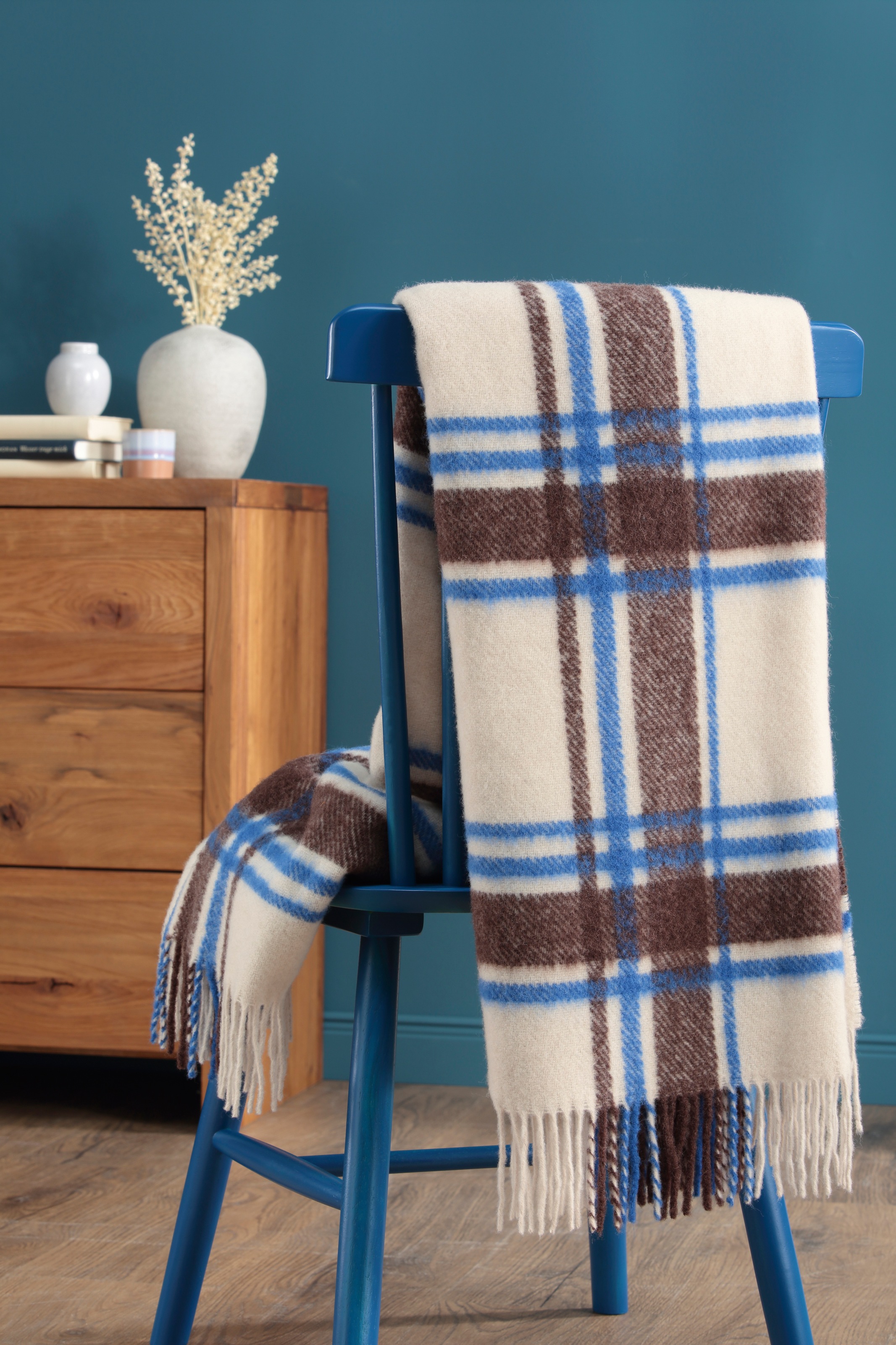 Biederlack Plaid »Arctic Check« 130 x 170, mit Fransen