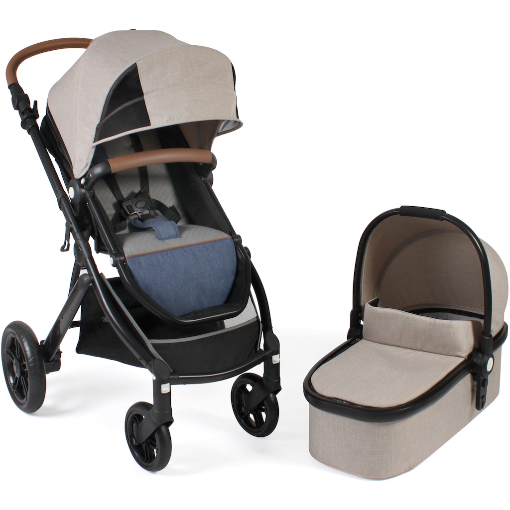 CHIC4BABY Kombi-Kinderwagen »Torre, Jeans Beige«, 15 kg