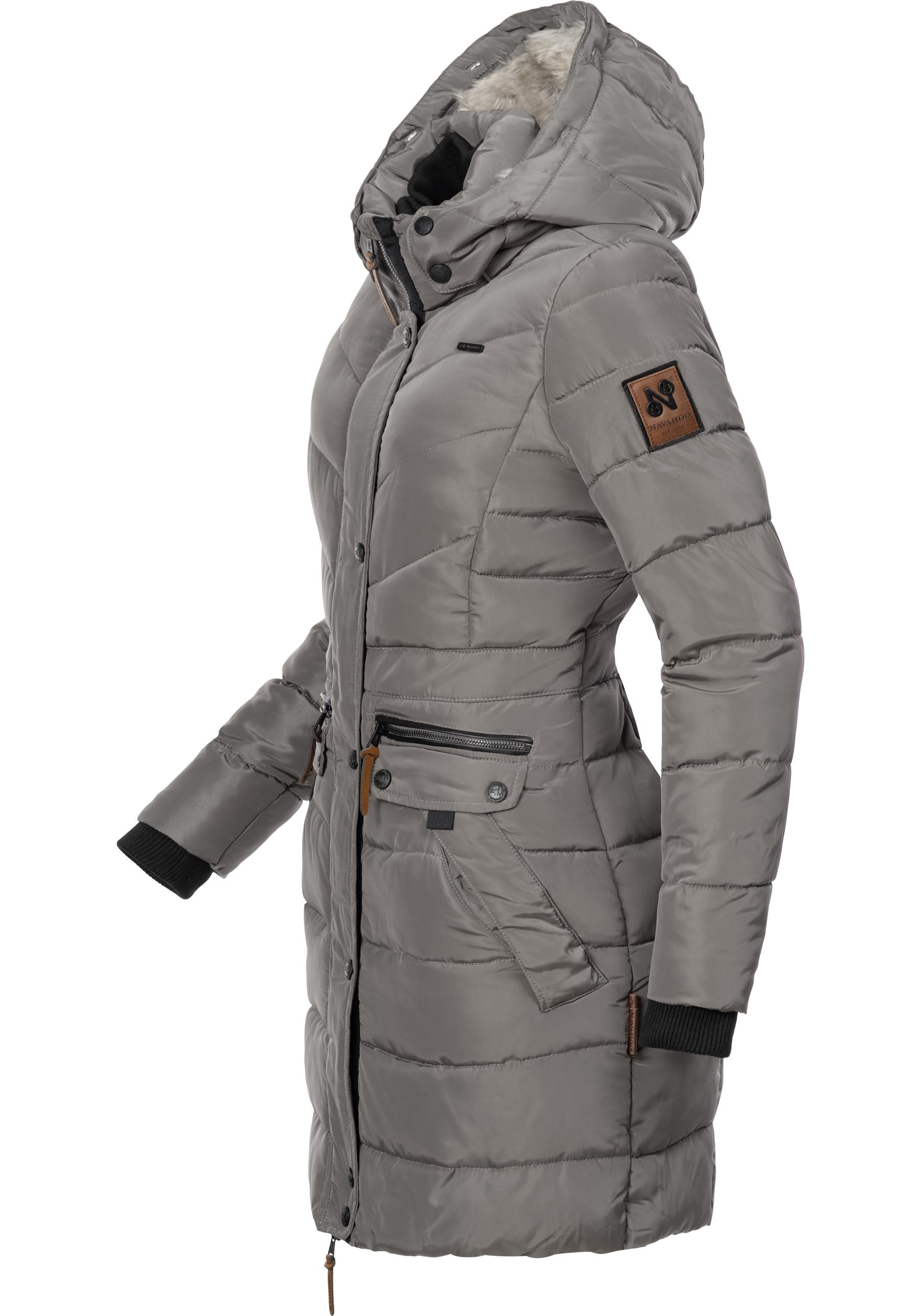 Navahoo Steppmantel »Paula«, stylischer Winter Parka m. edlem Fellimitat