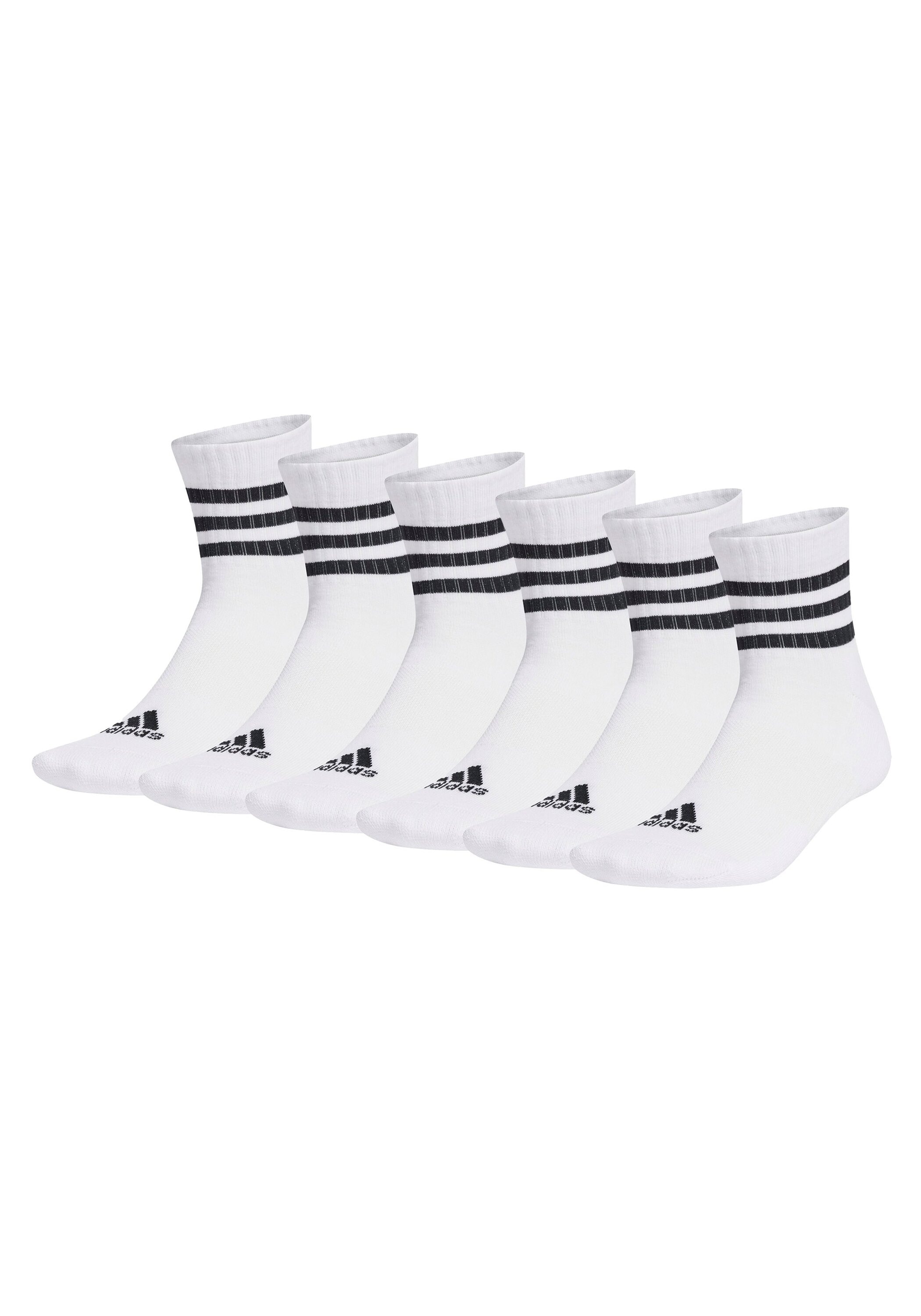 adidas Originals Kurzsocken »Socken 3-Stripes Cushioned Sportswear Mid-Cut Socks 6er Pack«