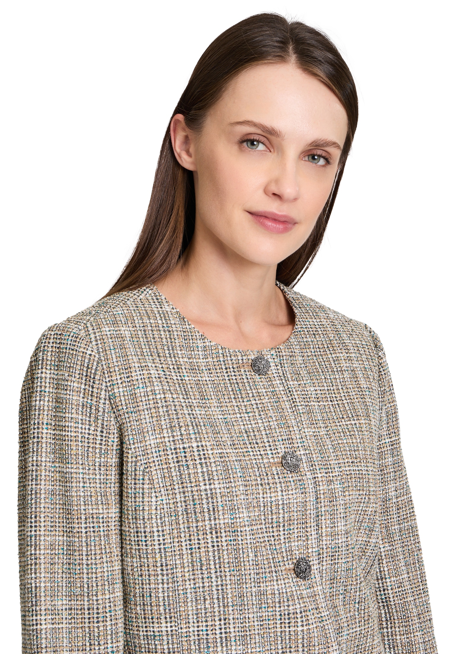Betty&Co Kurzblazer »Betty & Co Damen Blazer-Jacke mit Knöpfen«, Kragen