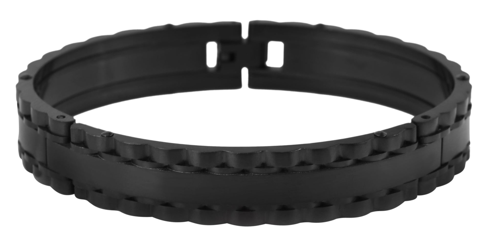 ADELIA ́S Damen Armreif "Armband – Armreif aus Edelstahl Ø 6,8 cm cm", 6,8cm, Edelstahl, schwarz, Edelstahl, Armbänder, Ideal als Geschenk – dezent