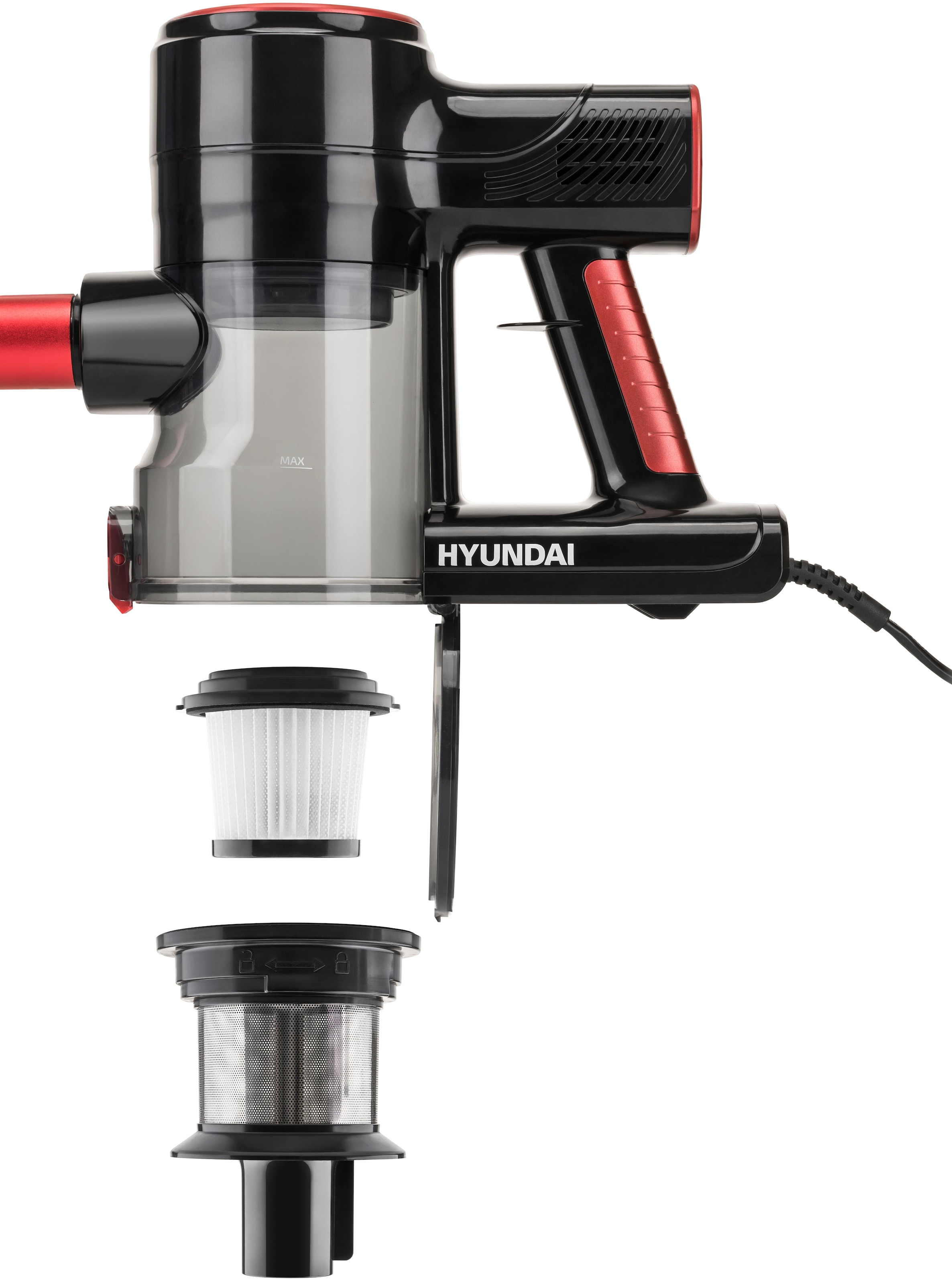 Hyundai Hand-und Stielstaubsauger »VC609«, 600 W, beutellos, Leichter 2-in-1 Staubsauger (Stiel & Hand)