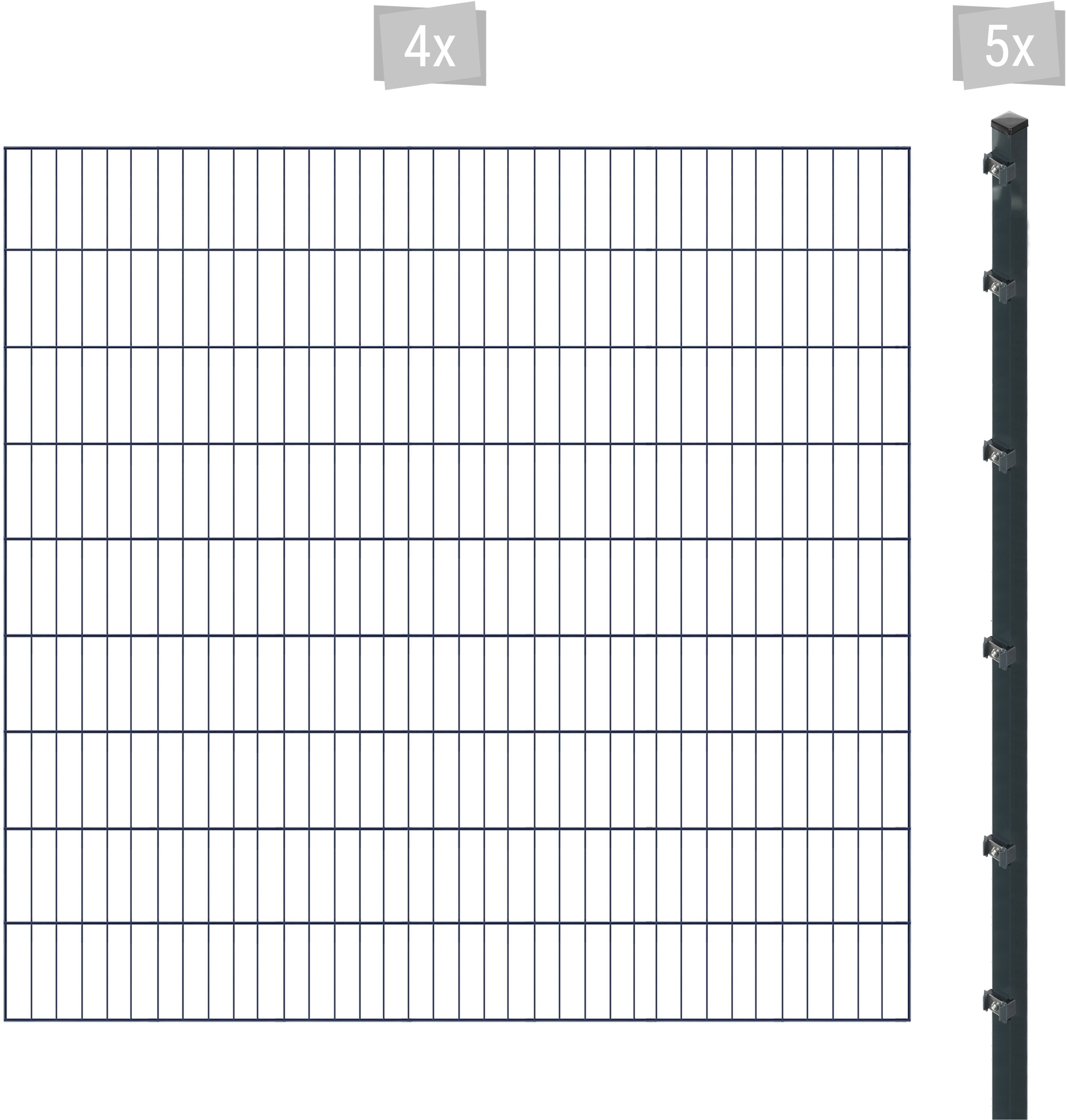 Arvotec Einstabmattenzaun "ESSENTIAL 180 zum Aufschrauben", Zaunhöhe 180 cm, Zaunlänge 2 - 60 m