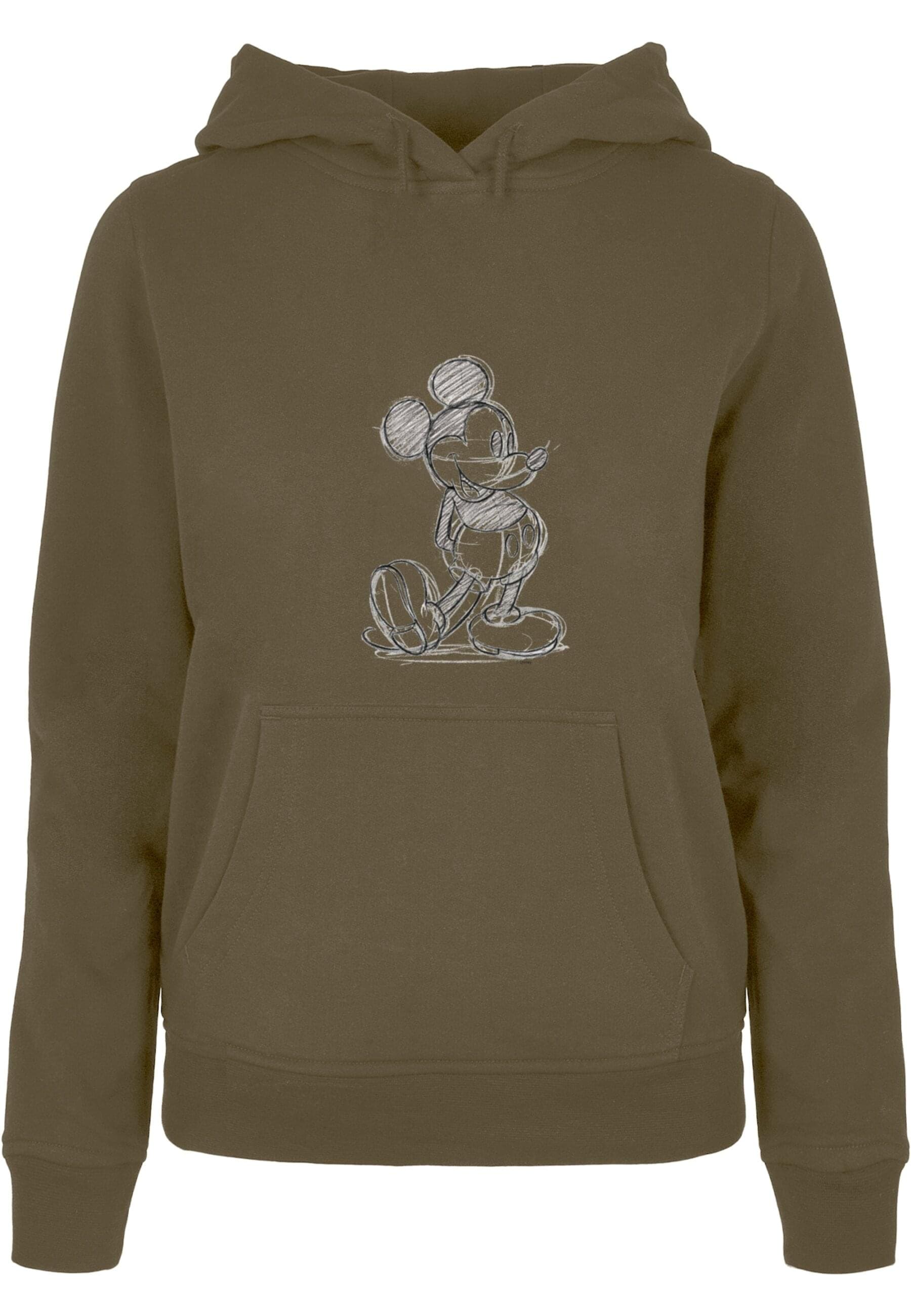 Kapuzenpullover »ABSOLUTE CULT Damen Ladies Mickey Mouse - Sketch Kick Hoody«, (1 tlg.)