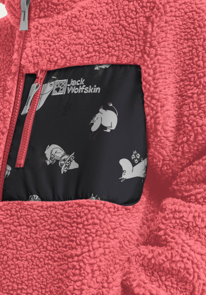 Jack Wolfskin Fleecejacke »MOOMIN ICE CURL K«, mit Kapuze
