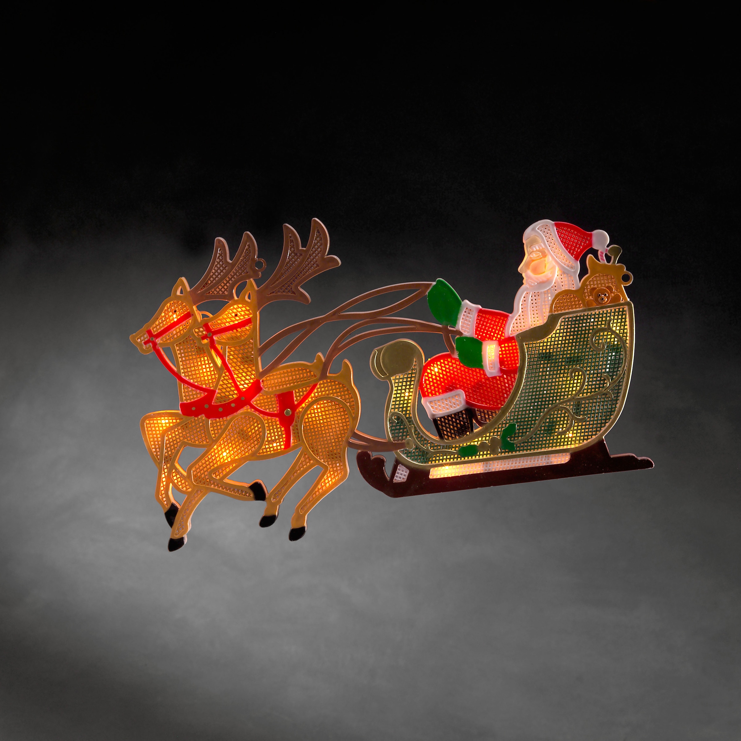 KONSTSMIDE LED Fensterbild »Weihnachtsdeko«, LED mit BAUR Weihnachtsmann | Schlitten und Rentier Fensterbild, flammig-flammig, bestellen 20