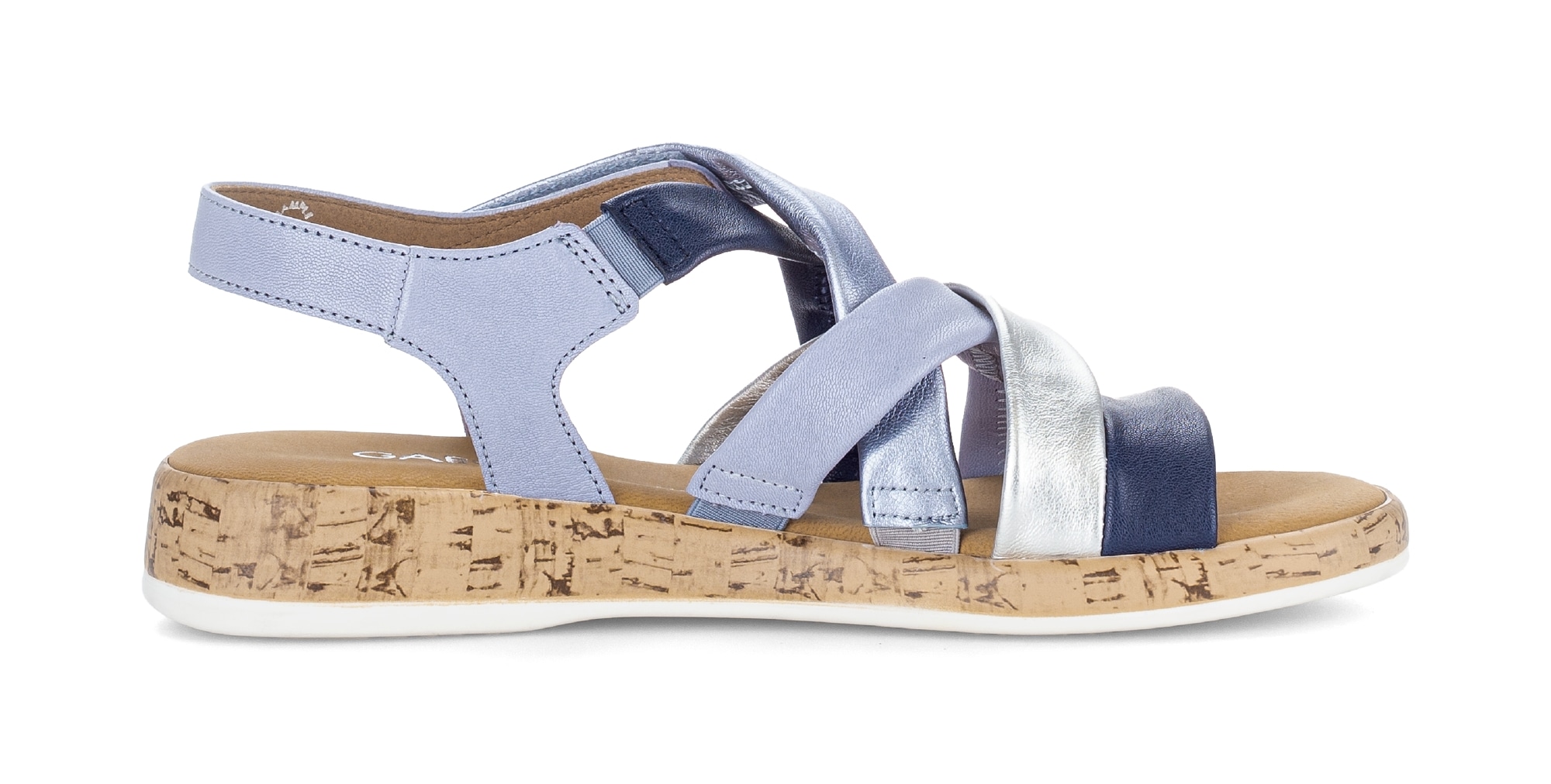 Gabor Riemchensandale »Rhodos«  Sandalette, Sommerschuh im Kontrast-Look, G-Weite