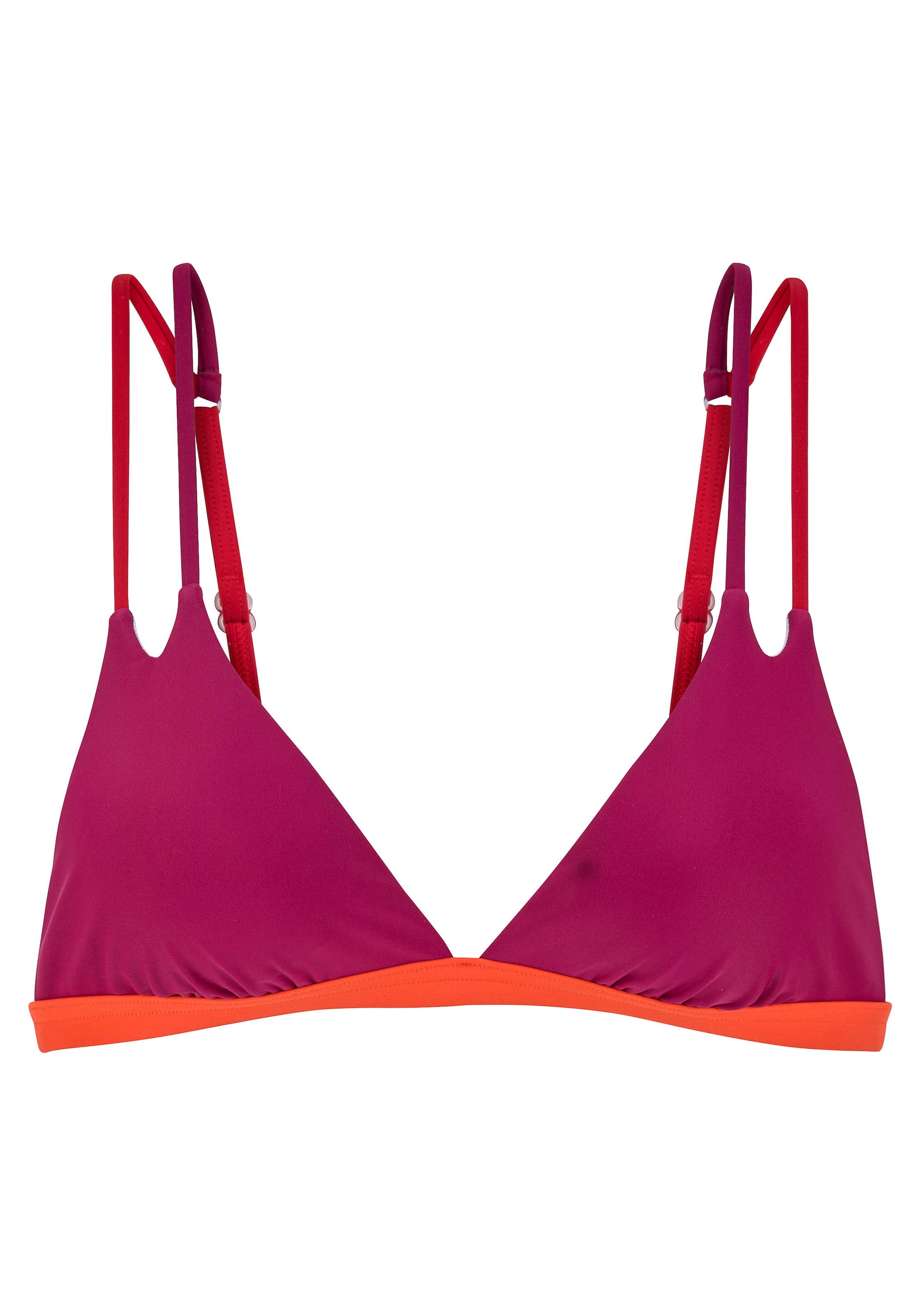 s.Oliver Triangel-Bikini-Top "Yella" mit Doppelträgern und kontrastfarbenen günstig online kaufen