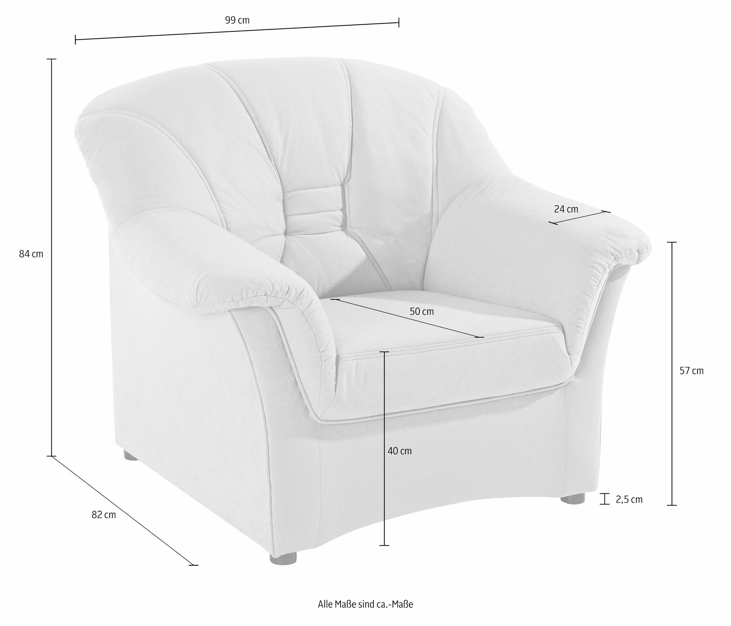 DOMO collection Sessel »Elva«, wahlweise mit Federkern