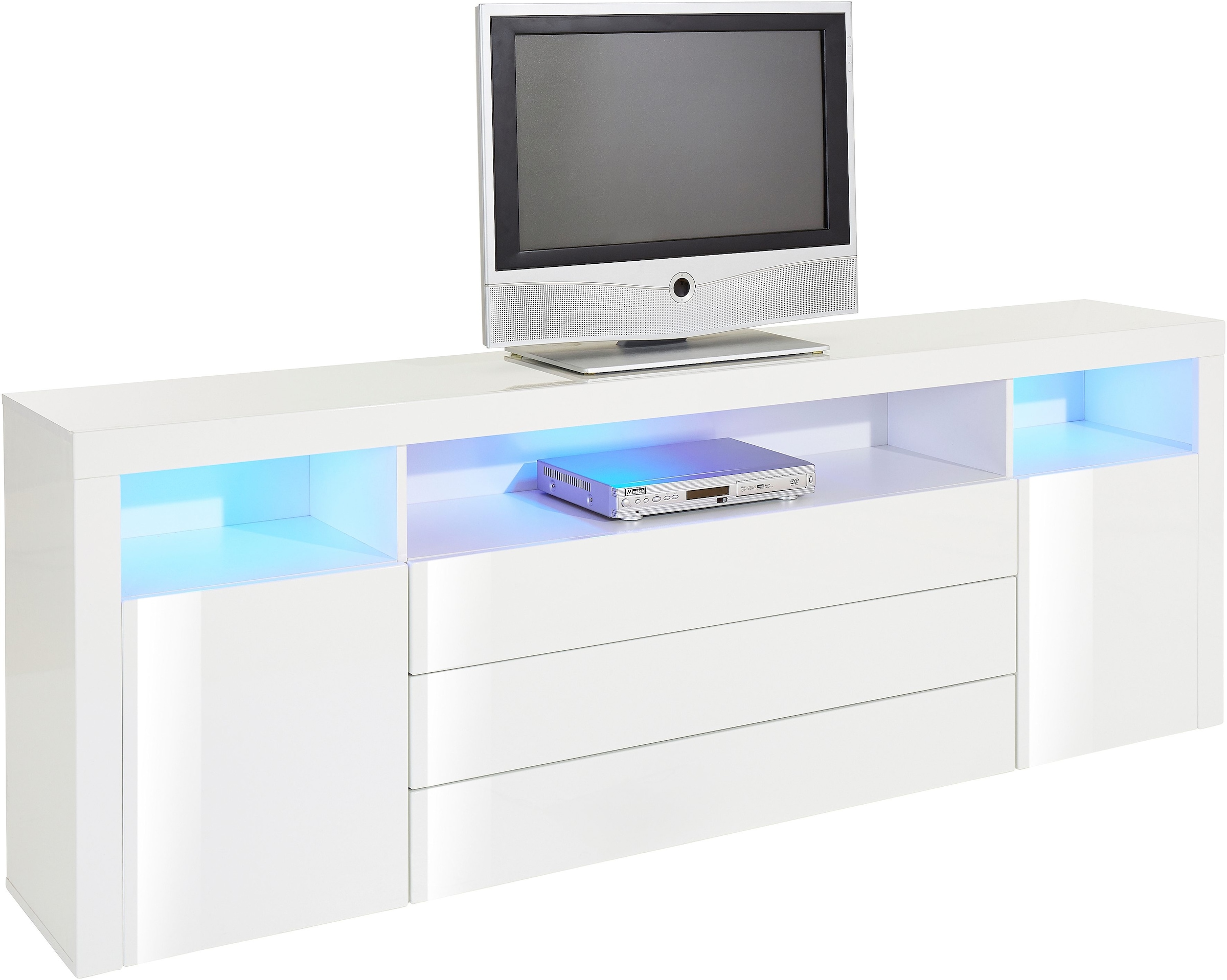 borchardt Möbel Sideboard "Santa Fé, Kommode 200 cm breit" Push-to-open-Funktion, 2 Türen, 3 Schubkästen und 3 offene Fächer