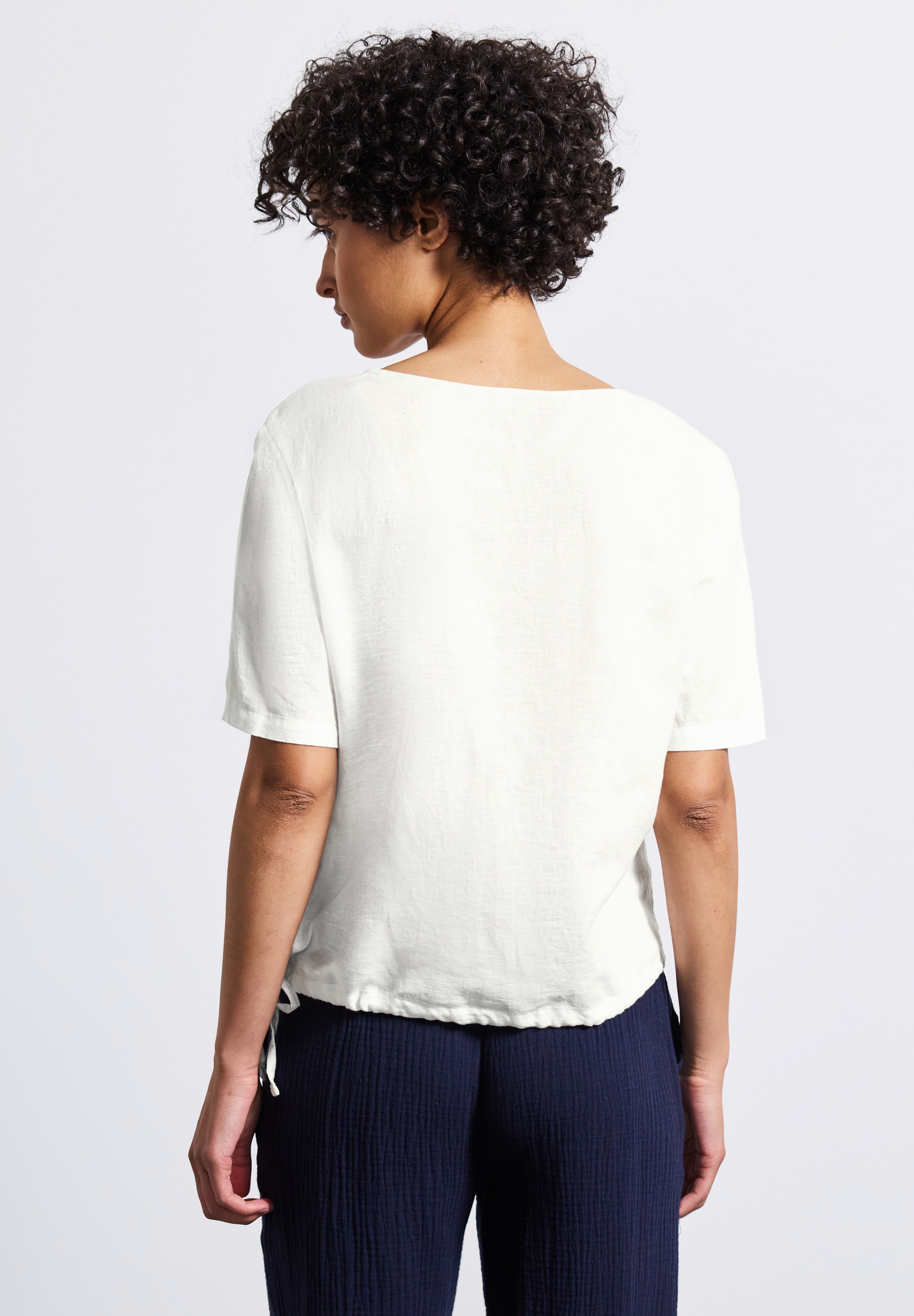 STREET ONE Shirtbluse, mit Leinenanteil