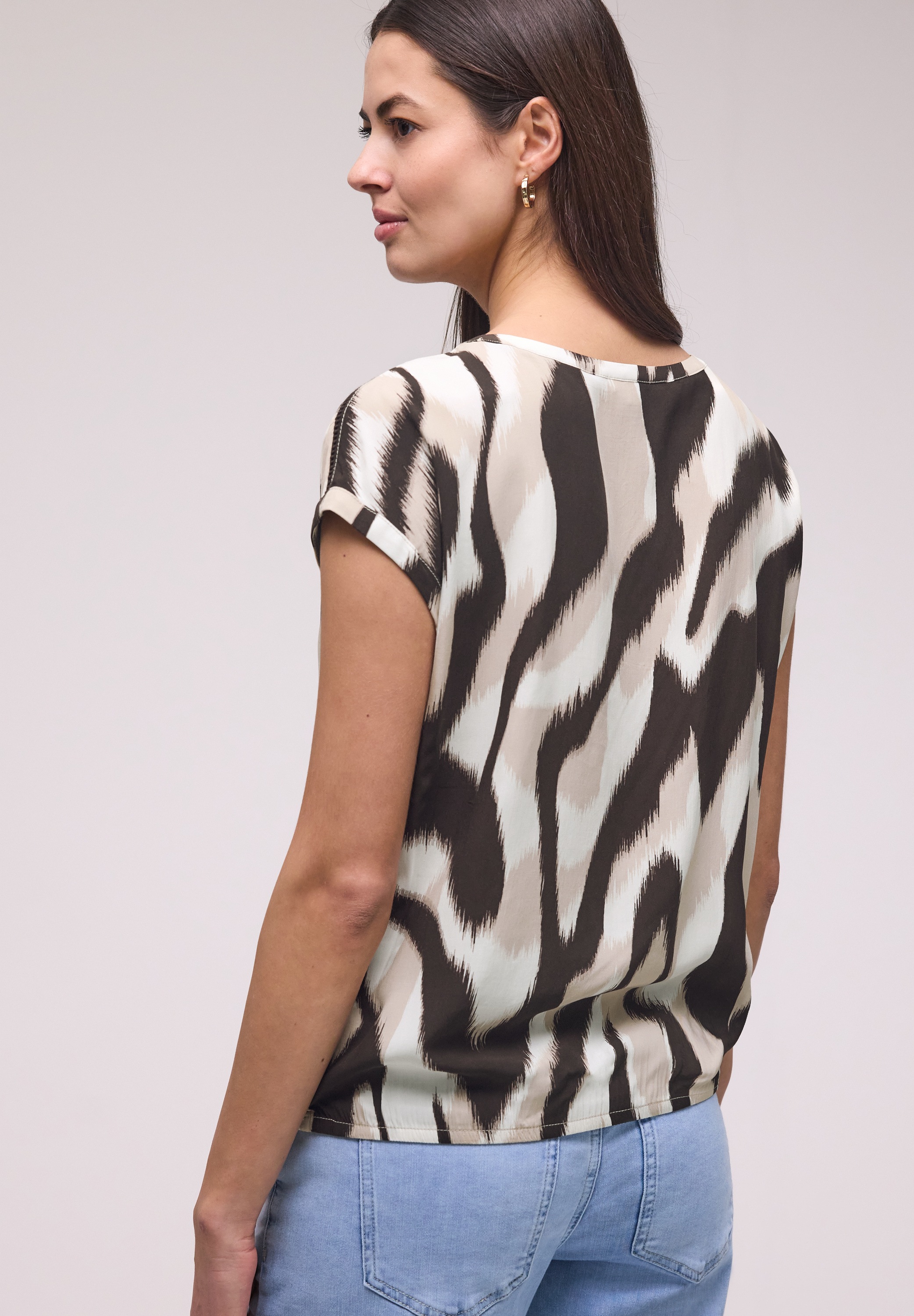 STREET ONE Kurzarmbluse aus softer Viskose günstig online kaufen