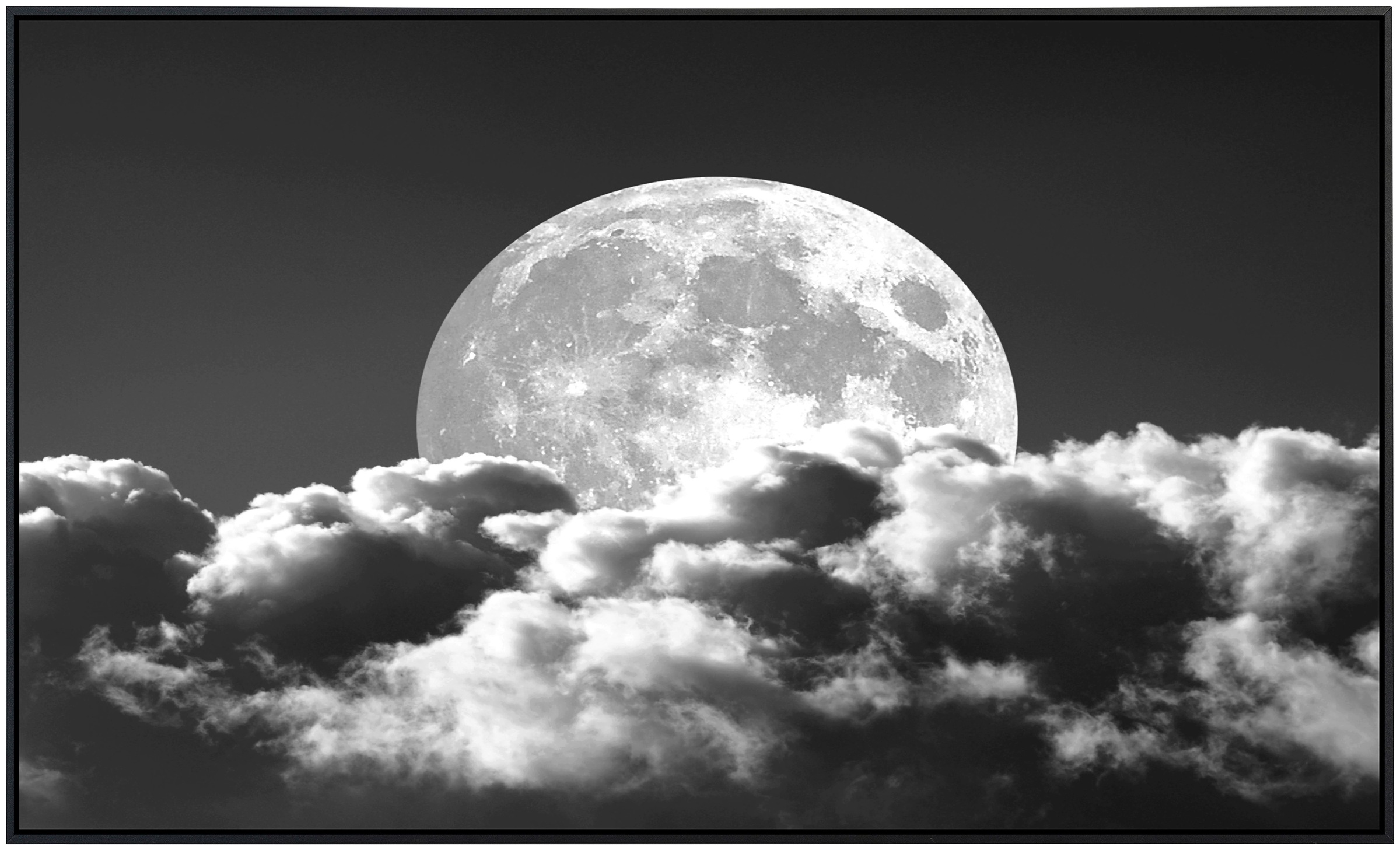 Papermoon Infrarotheizung »Mond Schwarz & Weiß«, sehr angenehme Strahlungswärme