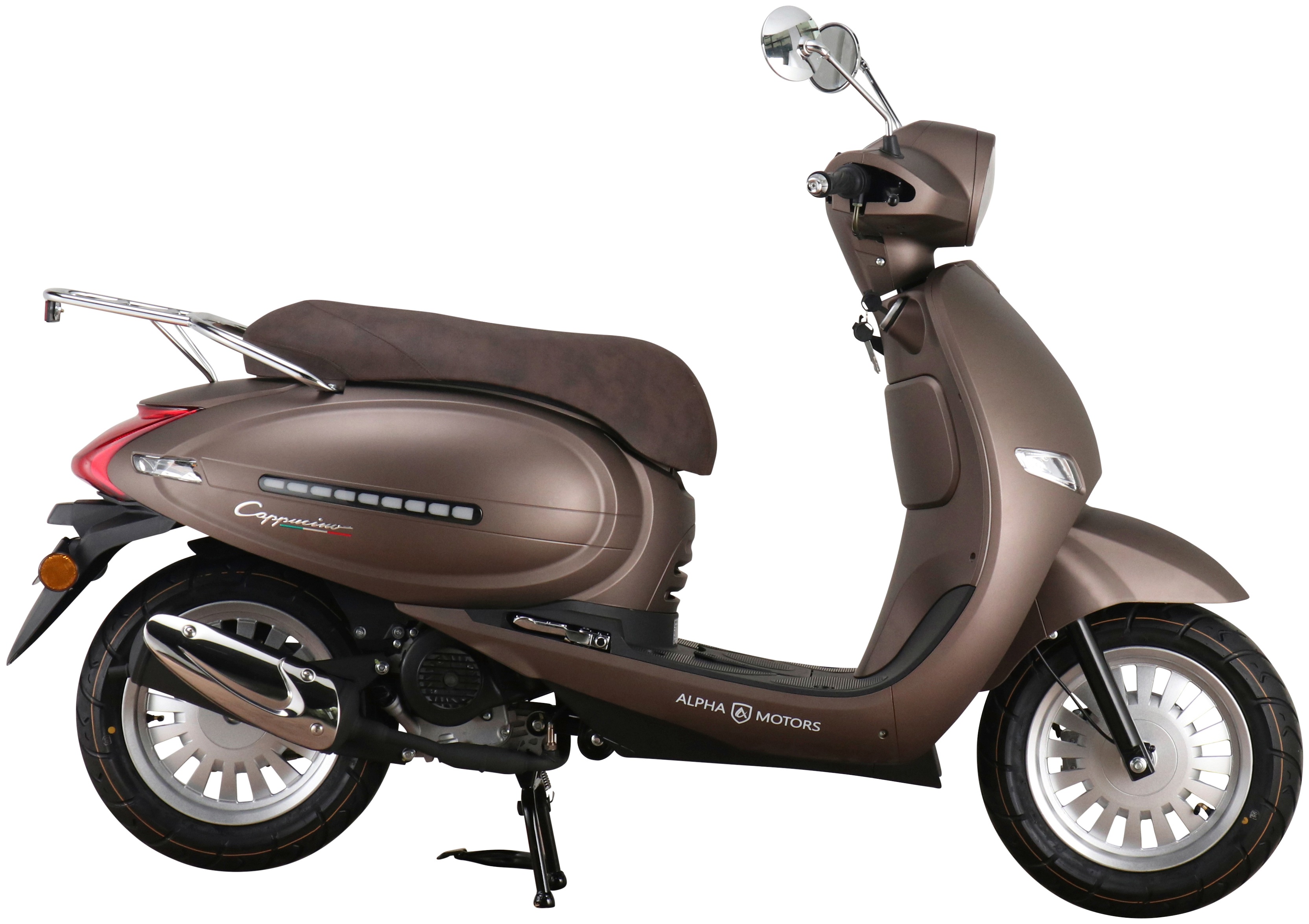 Thumbnail - Alpha Motors Motorroller "Cappucino", 125 cm³, 85 km/h, Euro 5+, 8 PS, mattbraun