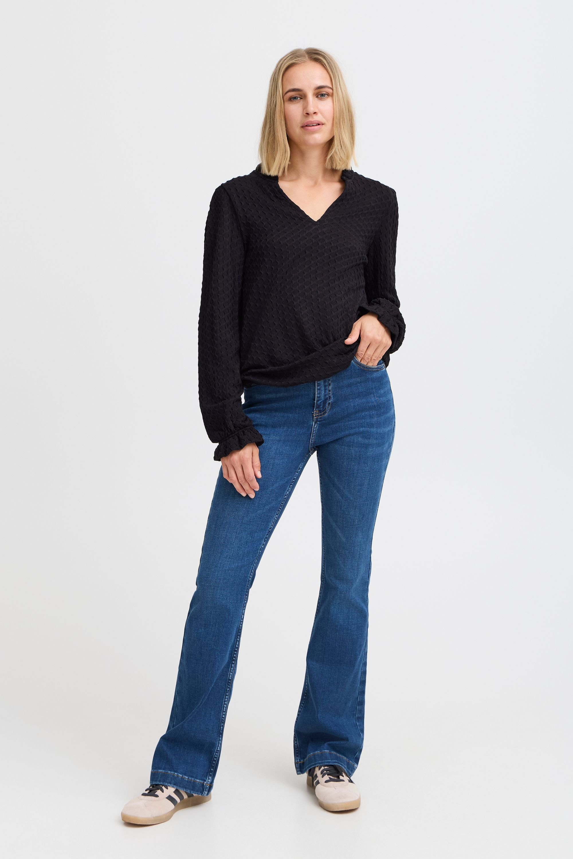 Pulz Jeans Bequeme Jeans »Bequeme Jeans PZBECCA UHW Bootcut Leg«