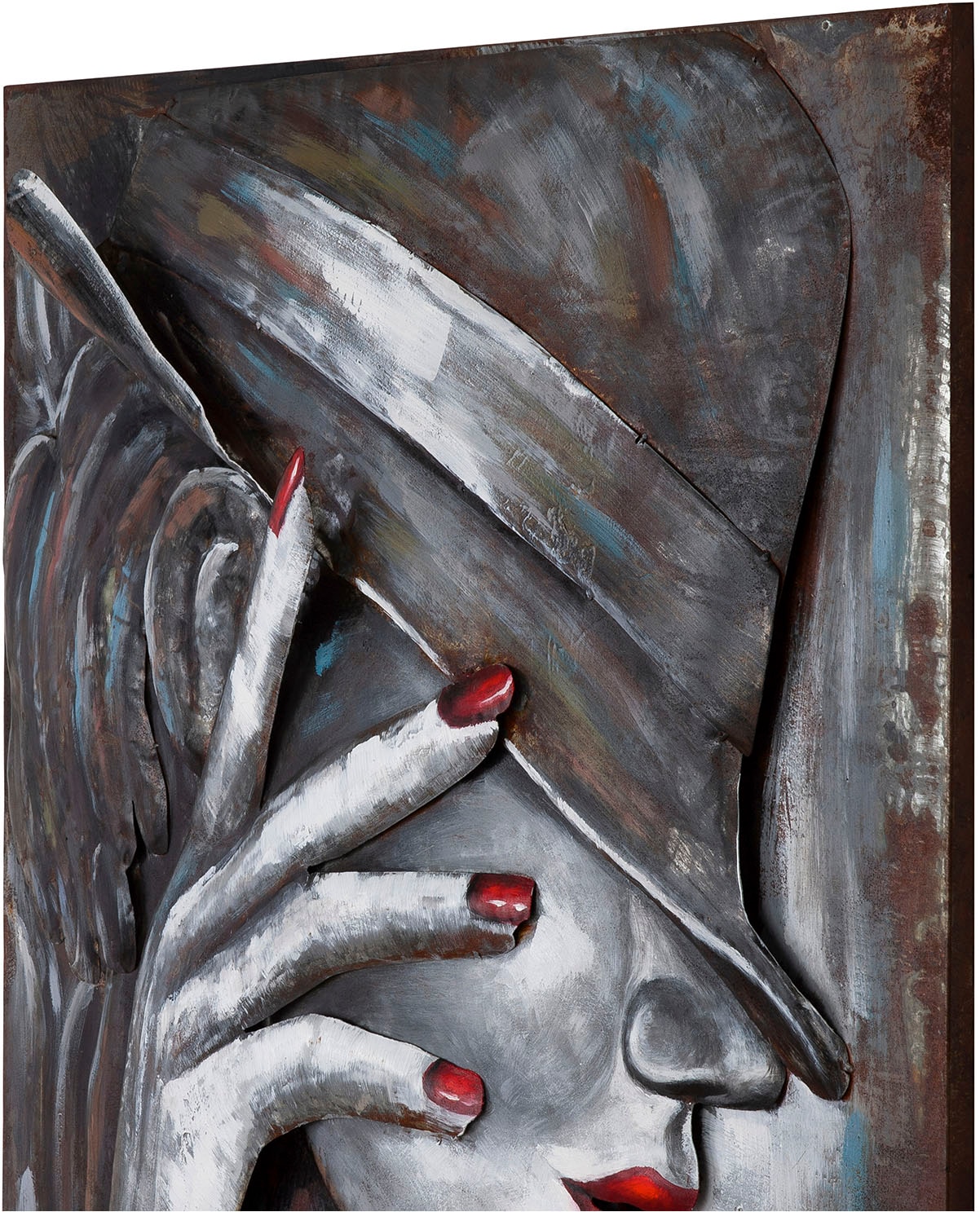 Casablanca by Gilde Metallbild »Bild rechteckig Casablanca weiß H. 120 cm«, (1 St.)