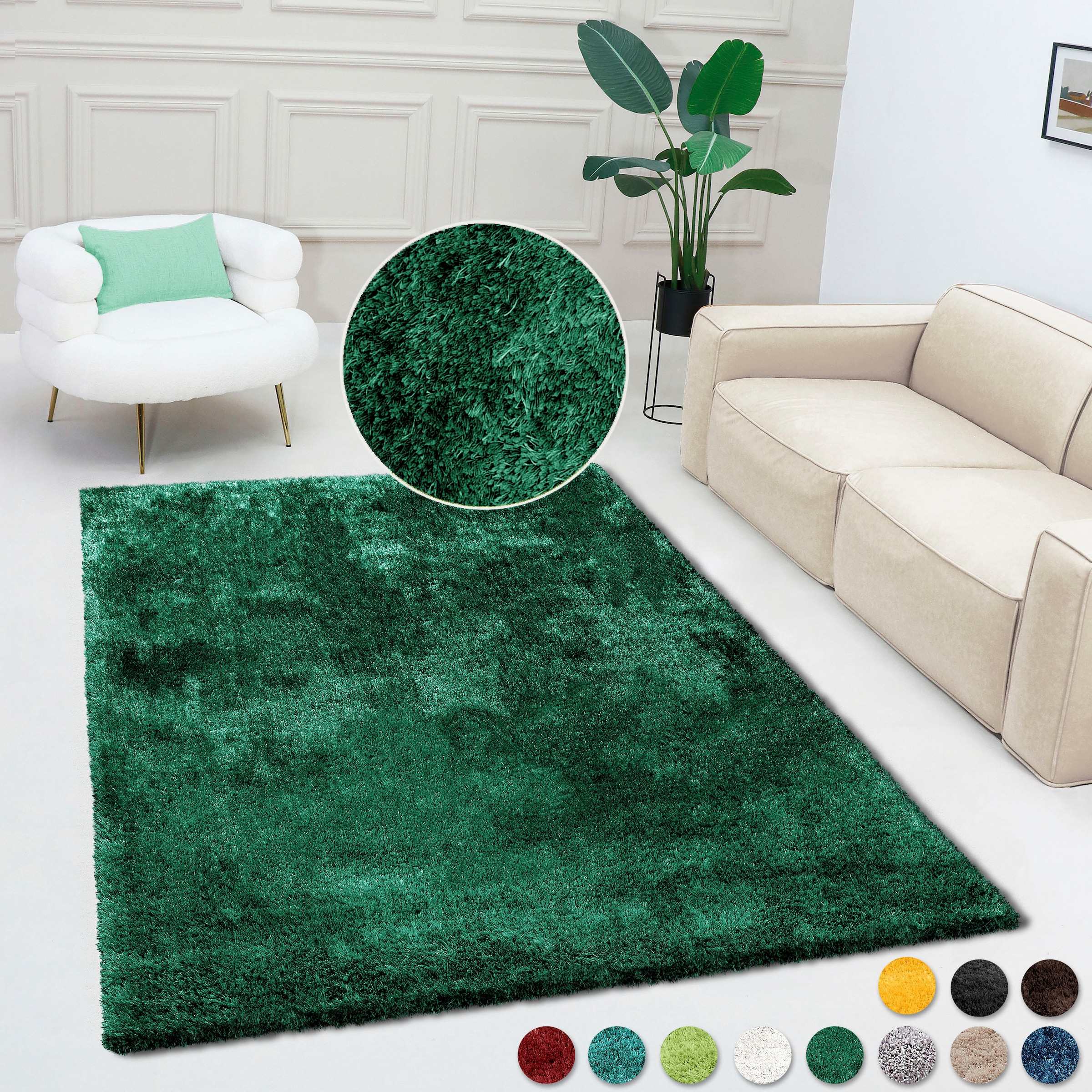 Bruno Banani Teppich "Dana Teppich, besonders weich und kuschelig, Kundenli günstig online kaufen