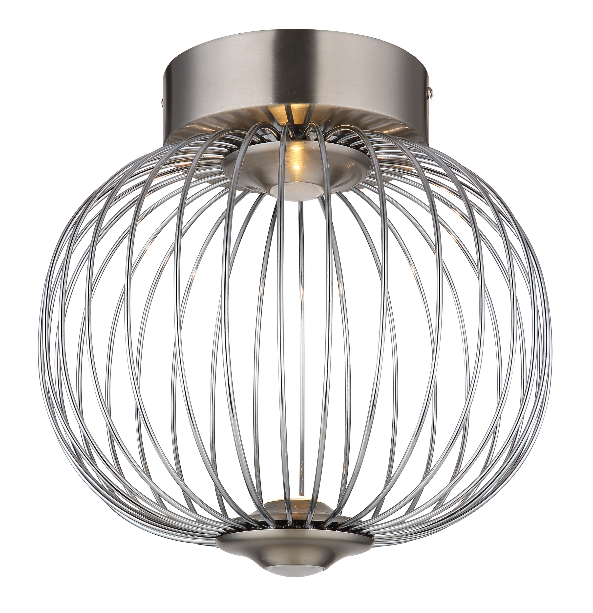 GLOBO LIGHTING Deckenleuchte »GALWAY« LED-Modul 1 Stk. Warmweiß Deckenlampe Metallstäbe 3000K DM 30cm 3 Stufen