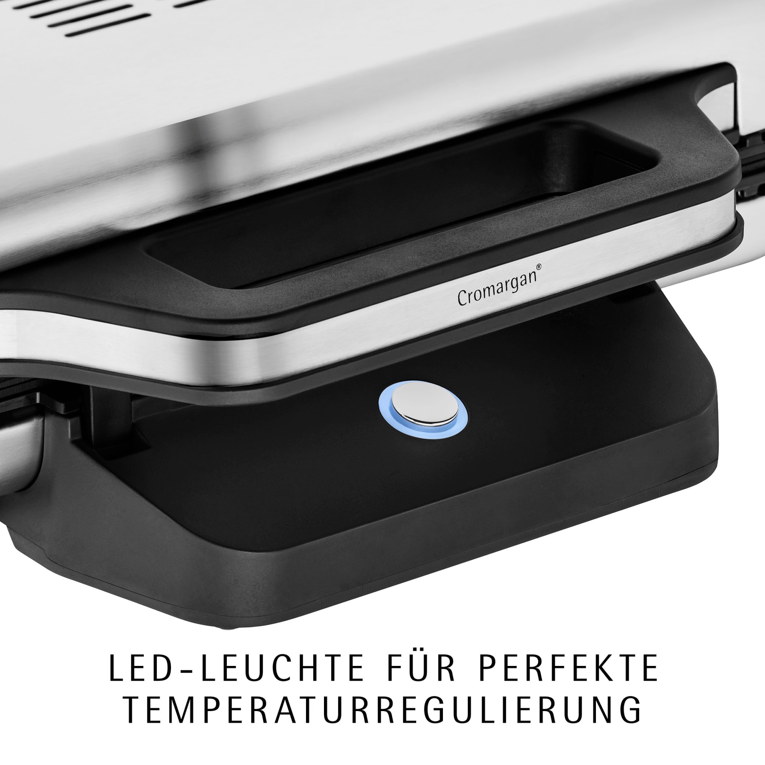 WMF Sandwichmaker »LONO, höhenverstellbare Platten, Temperaturleuchte« 800 W platzsparende Aufbewahrung, Maße: 23,6 x 23,6 x 8,8 cm