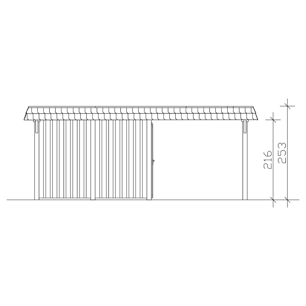 Skanholz Doppelcarport »Wendland«, Leimholz-Nordisches Fichtenholz, 550 cm, weiß