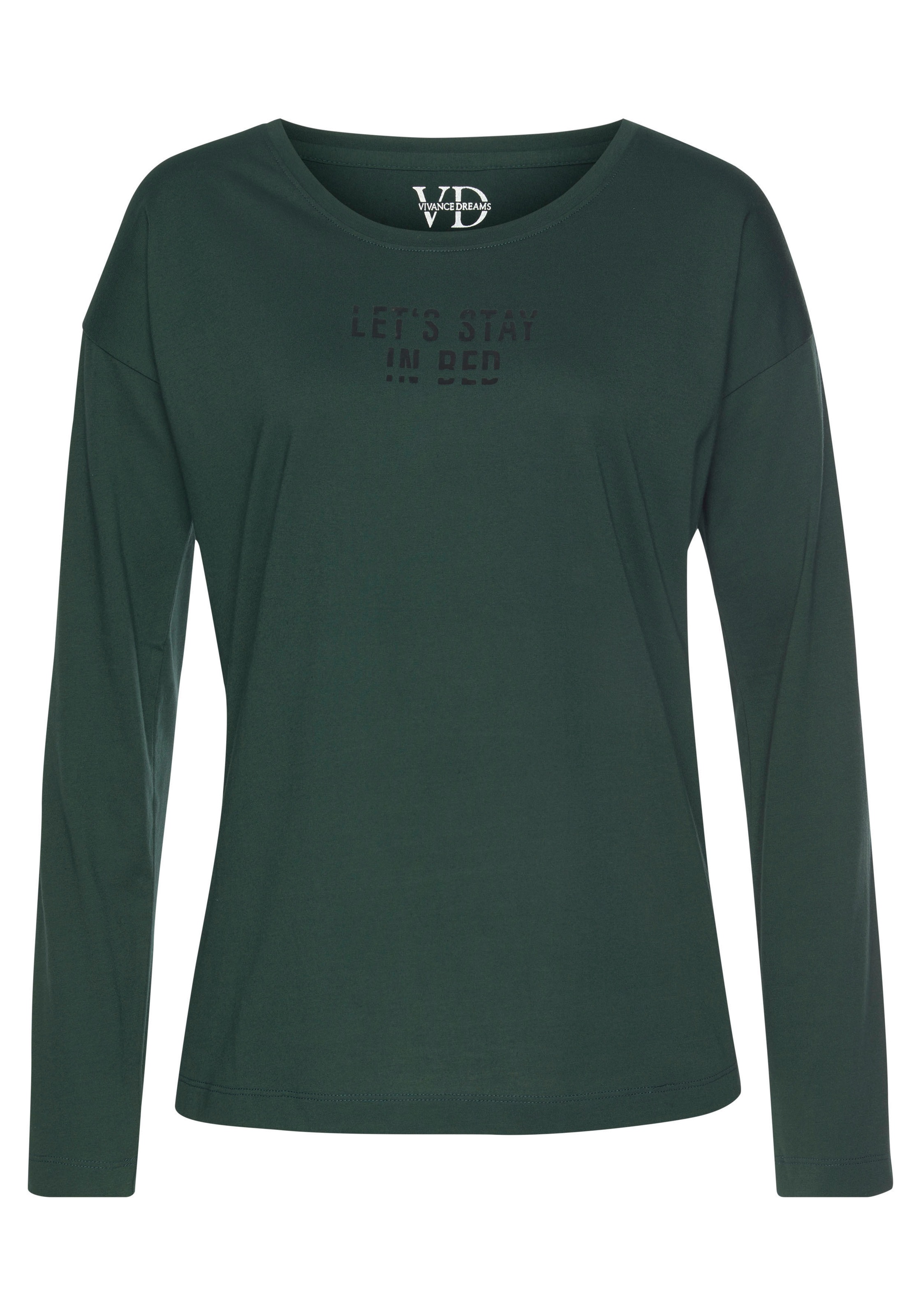 Thumbnail - Vivance Dreams Pyjama 2 Stk. tlg., mit Schriftprint und gemusterter Hose