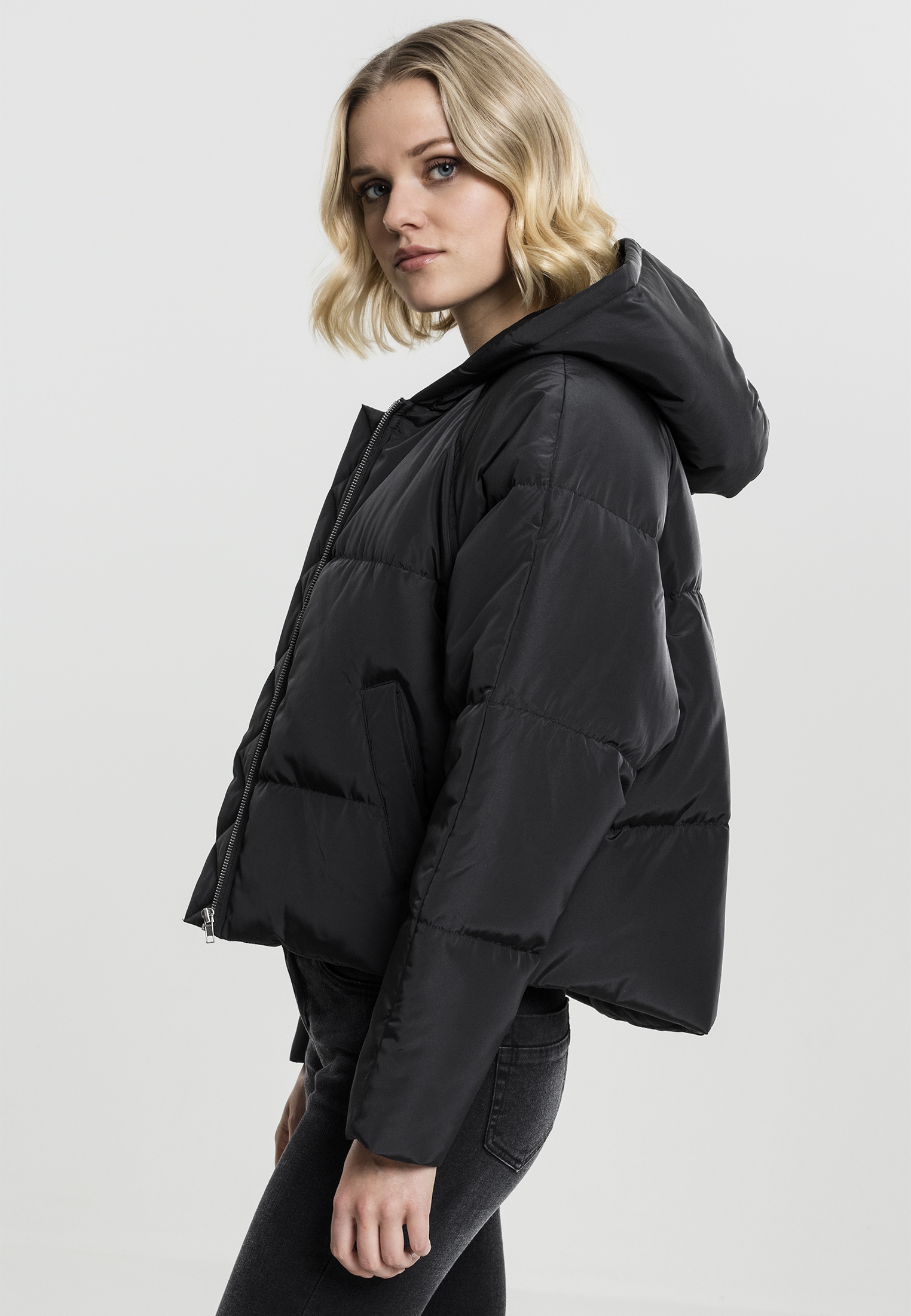 Puffer Outdoorjacke online Ladies Jacket«, URBAN Kapuze mit bestellen BAUR | St.), CLASSICS »Damen (1 Hooded Oversized