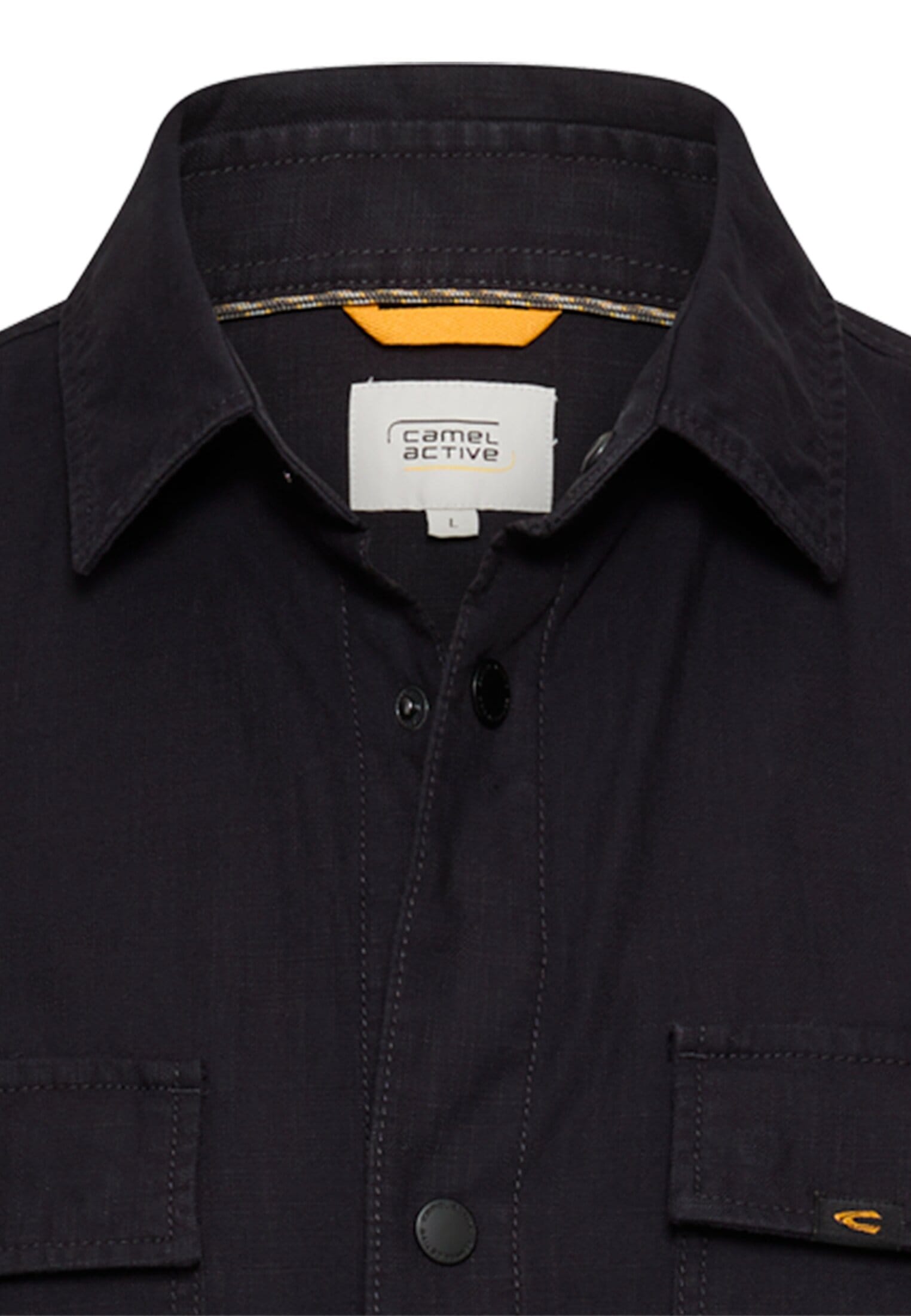 camel active Langarmhemd Overshirt mit Druckknöpfen