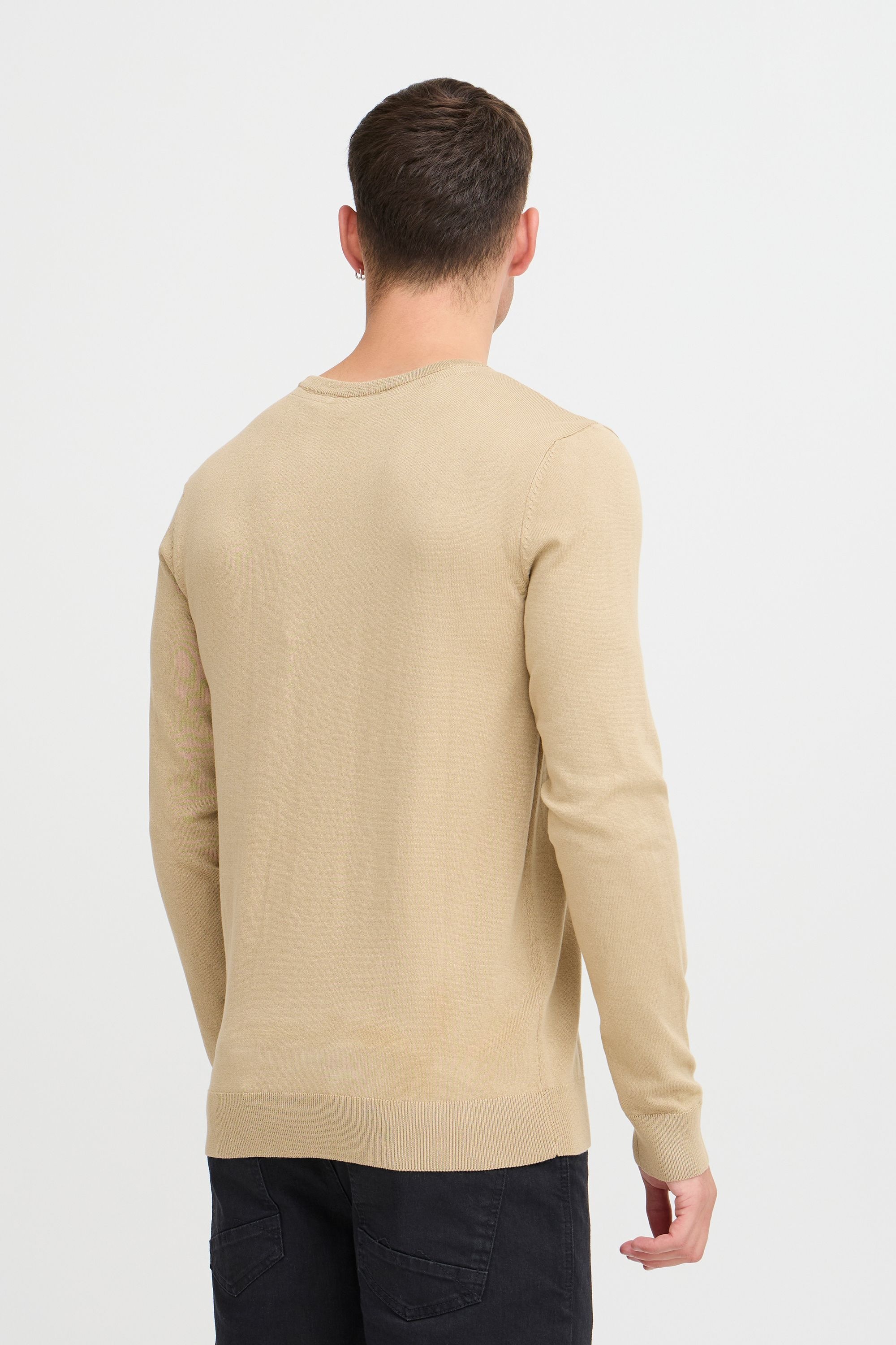Strickpullover BLEND "BHPullover", Herren, Gr. XXL, cornstalk, 78% Viskose, 22% Polyester, unifarben, regular fit, Rundhals, eng, Pullover Strickpullover, Schlichter Strickpullover 3