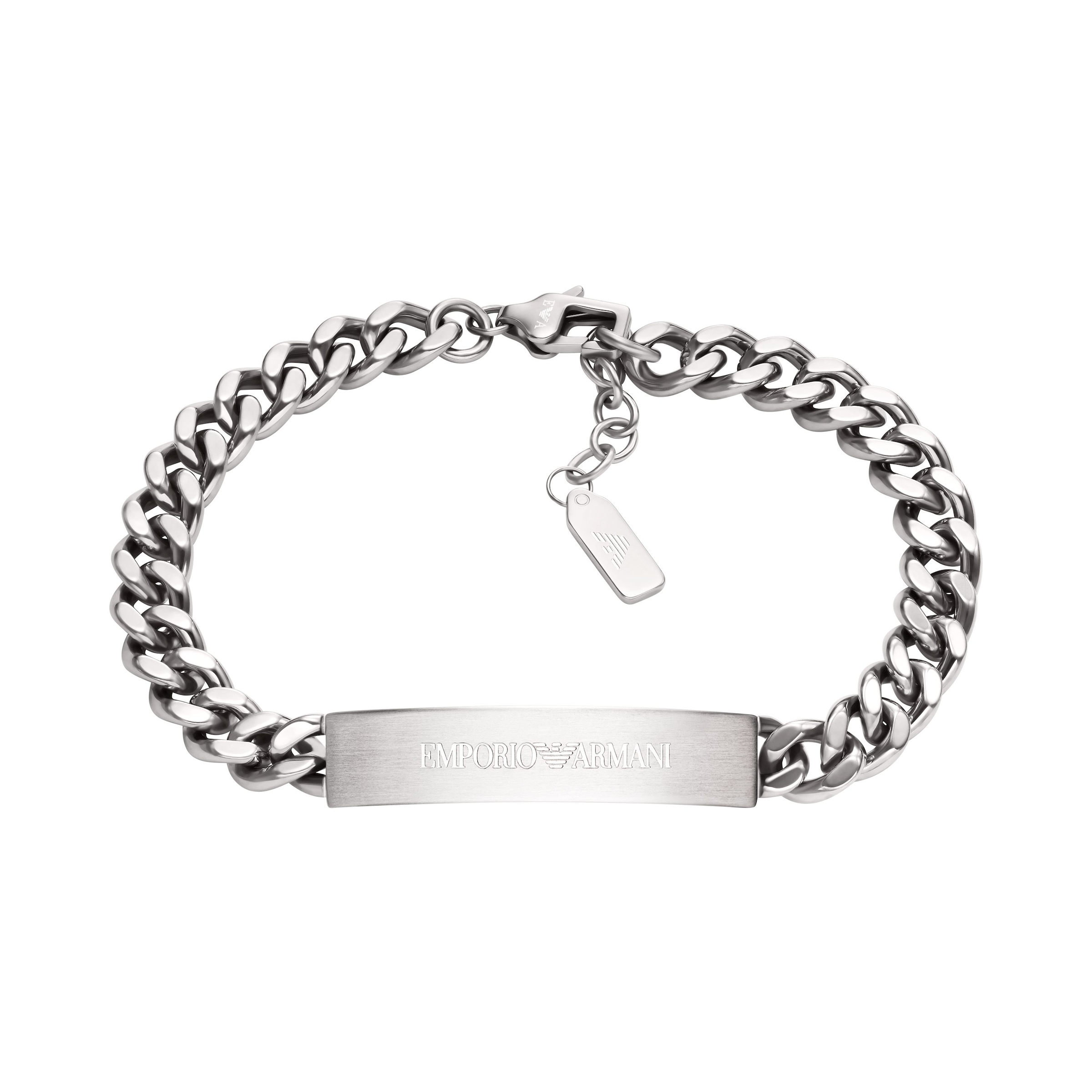 EMPORIO ARMANI Damen Armband "Schmuck Geschenk Edelstahl", 20,5cm, Edelstahl, silber, Edelstahl, Armbänder