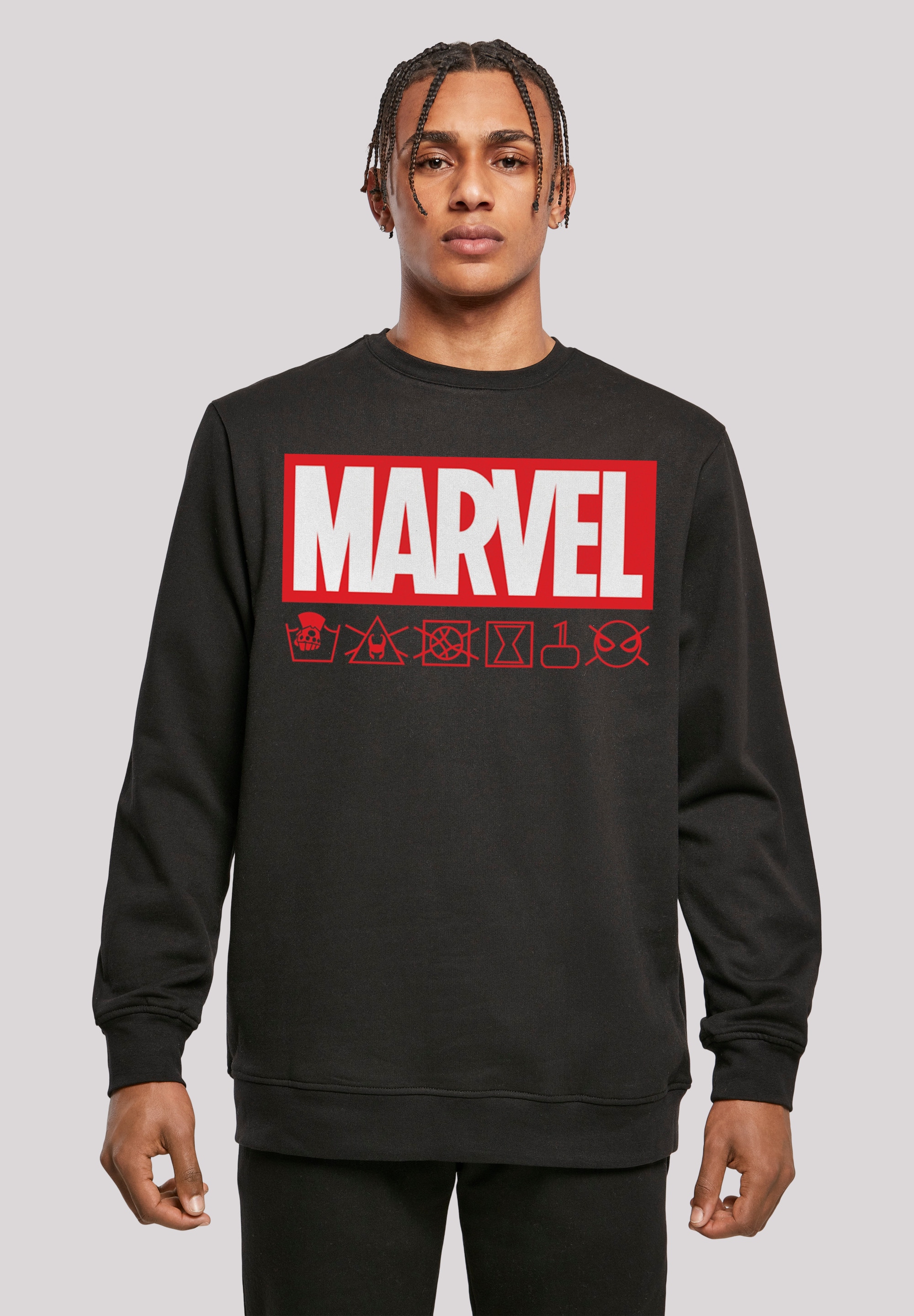 F4NT4STIC Kapuzenpullover "Marvel Logo washed Care Waschanleitung", Print günstig online kaufen