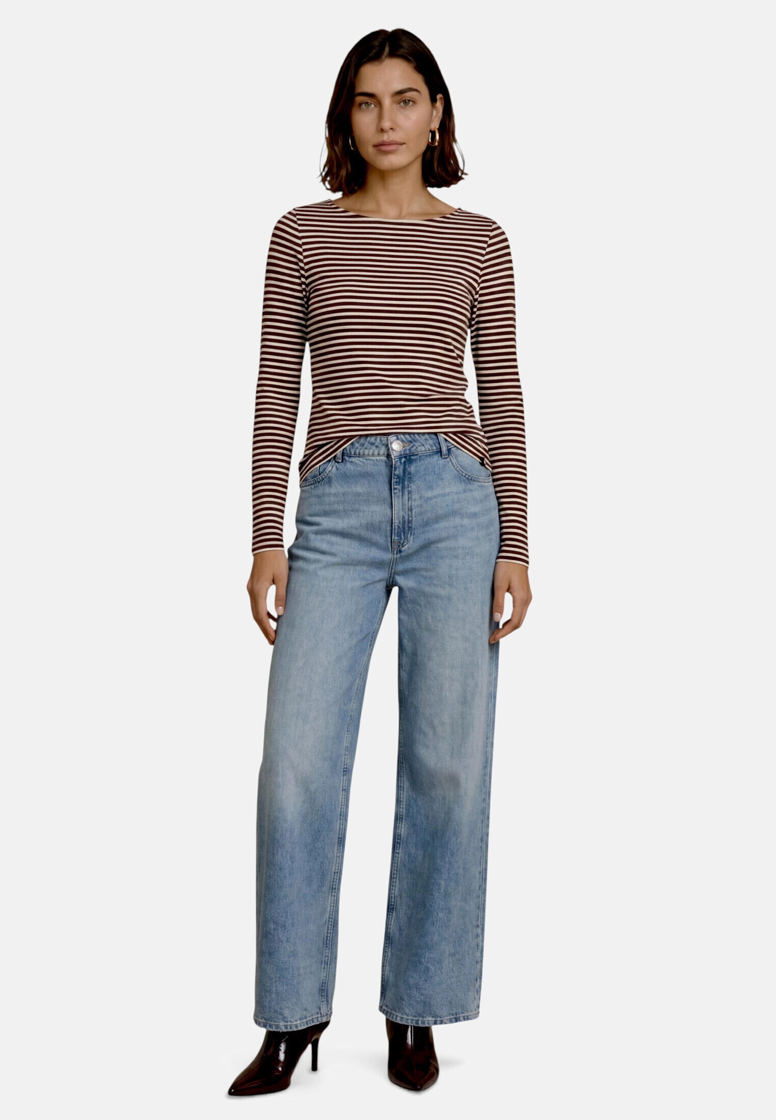 Zero Kurzarmshirt »Damen Shirt mit U-Boot-Ausschnitt« 1 Material