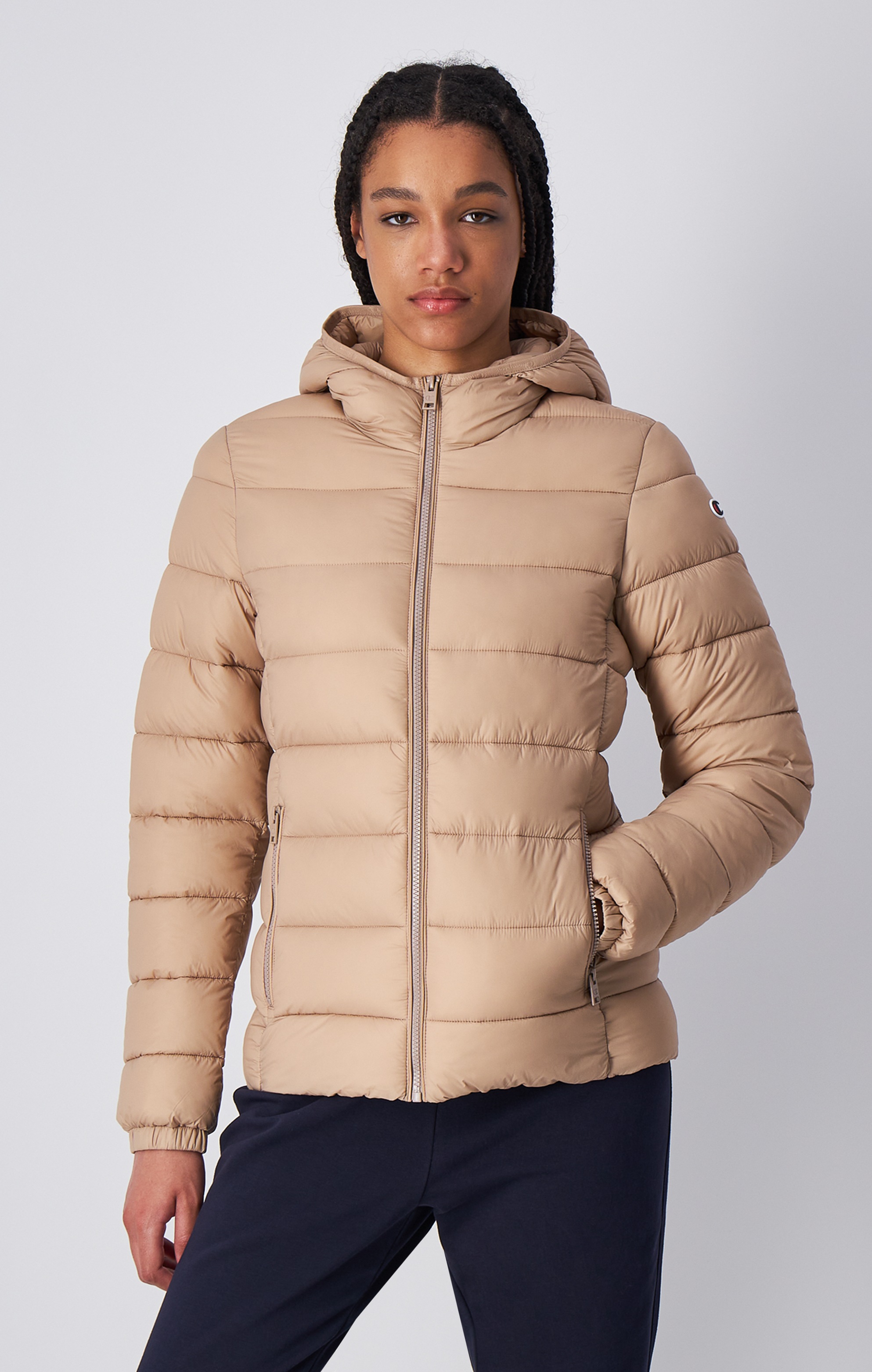 Champion Steppjacke, mit Kapuze
