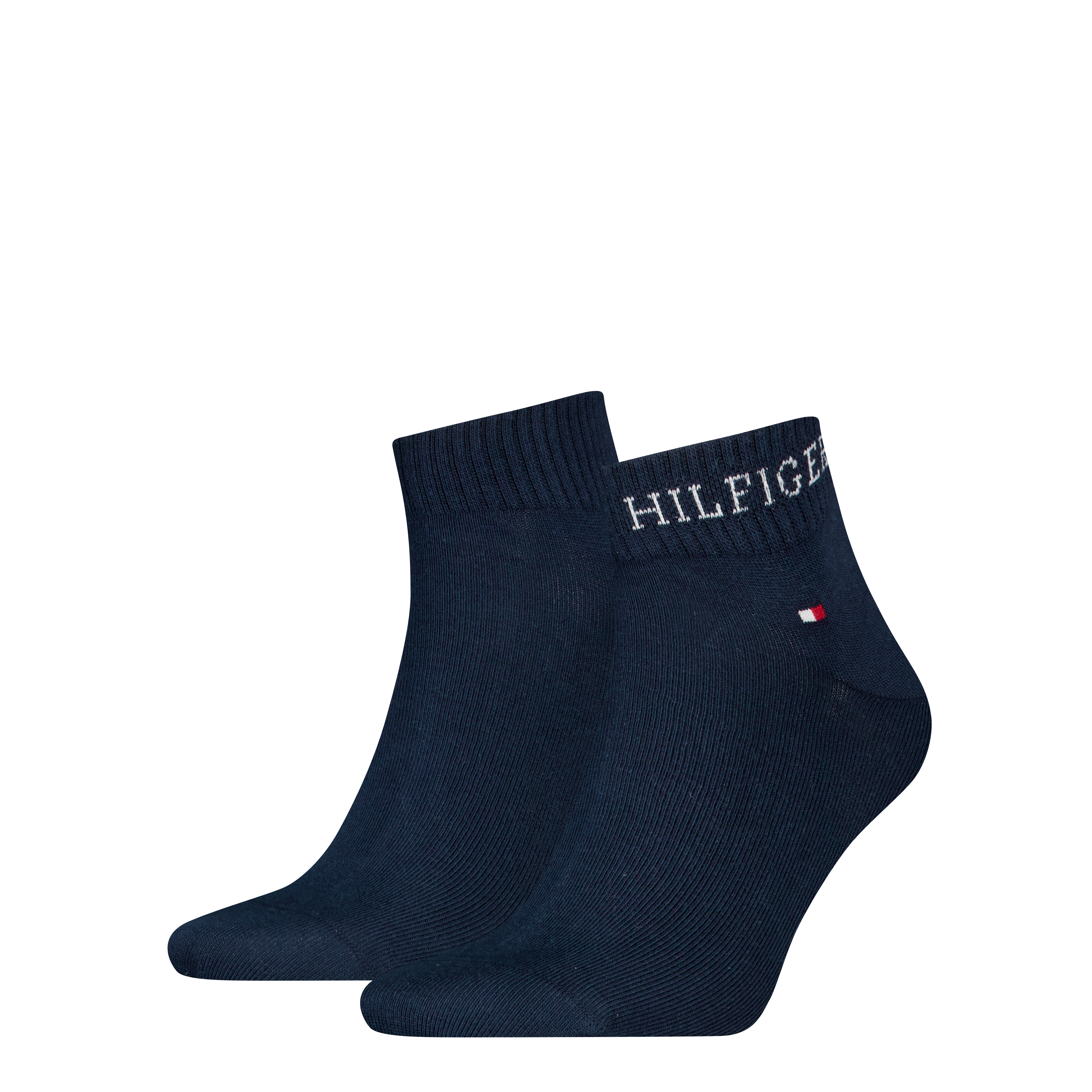 Tommy Hilfiger "TH MEN QUARTER 2P HILFIGER TAB" 2 Paar, Logo-Flag und Schriftzug