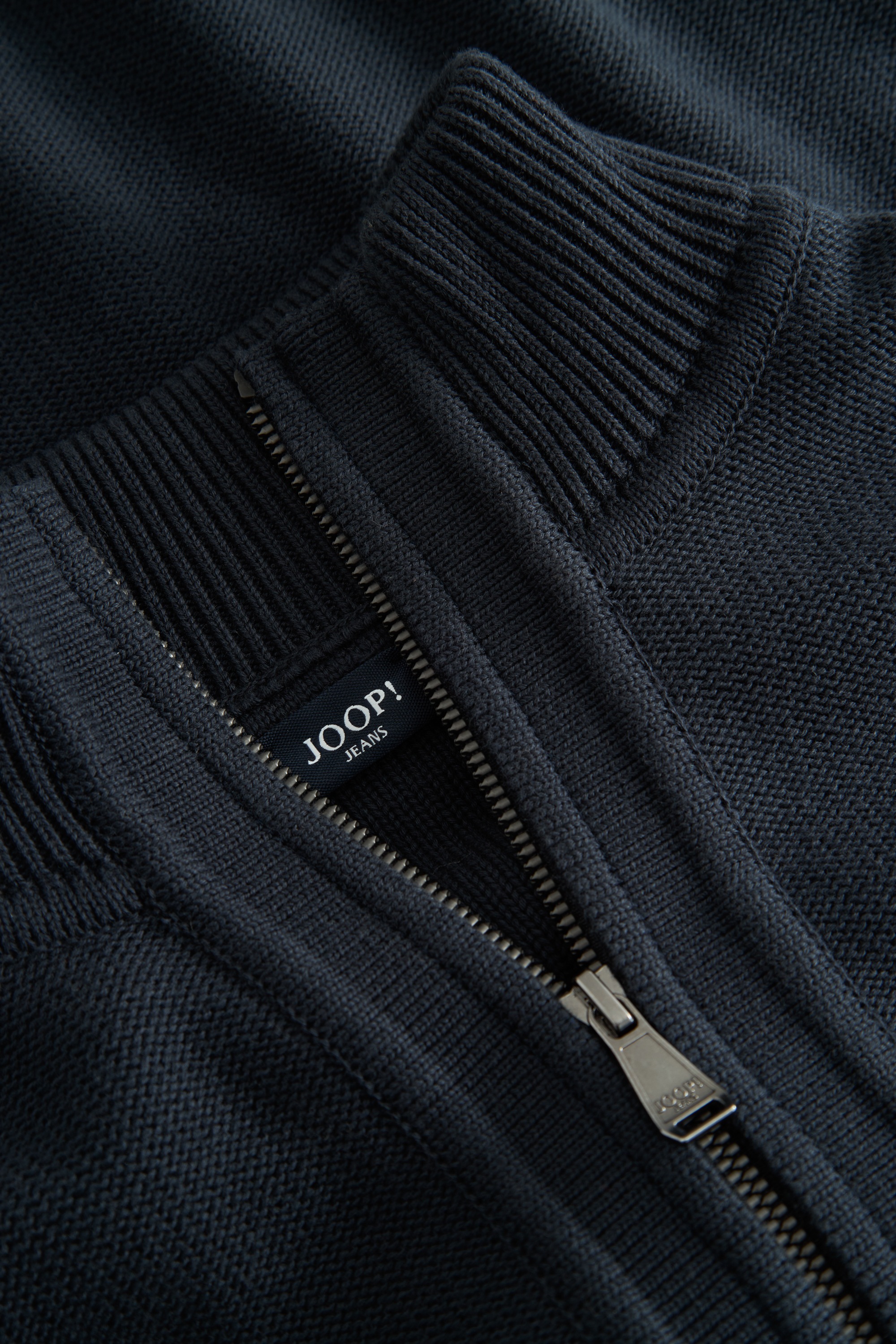 Joop Jeans Cardigan »Paulos«, weiche Haptik, Metallreißverschluss