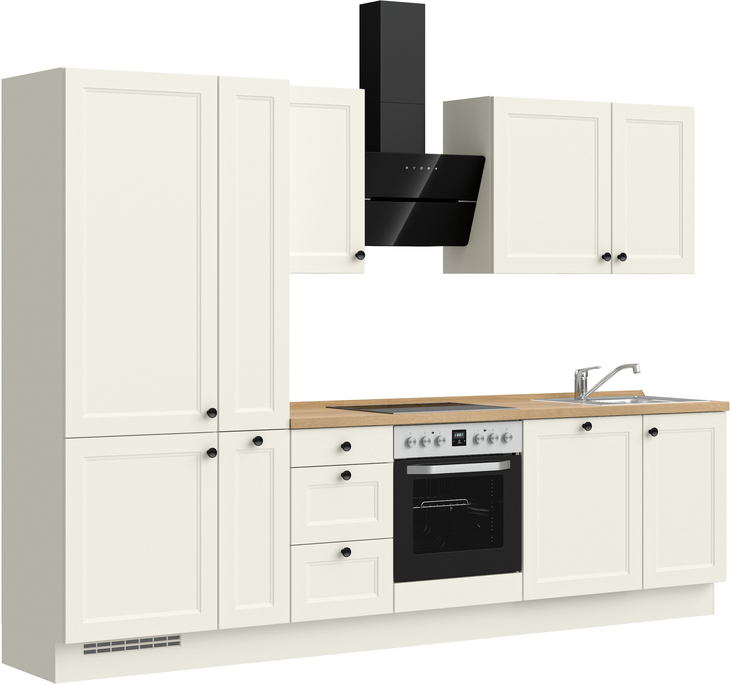 nobilia® Küchenzeile »"Cascada II"«, vormontiert, Breite 300 cm, Ausrichtung wählbar, wahlw. mit E-Geräten