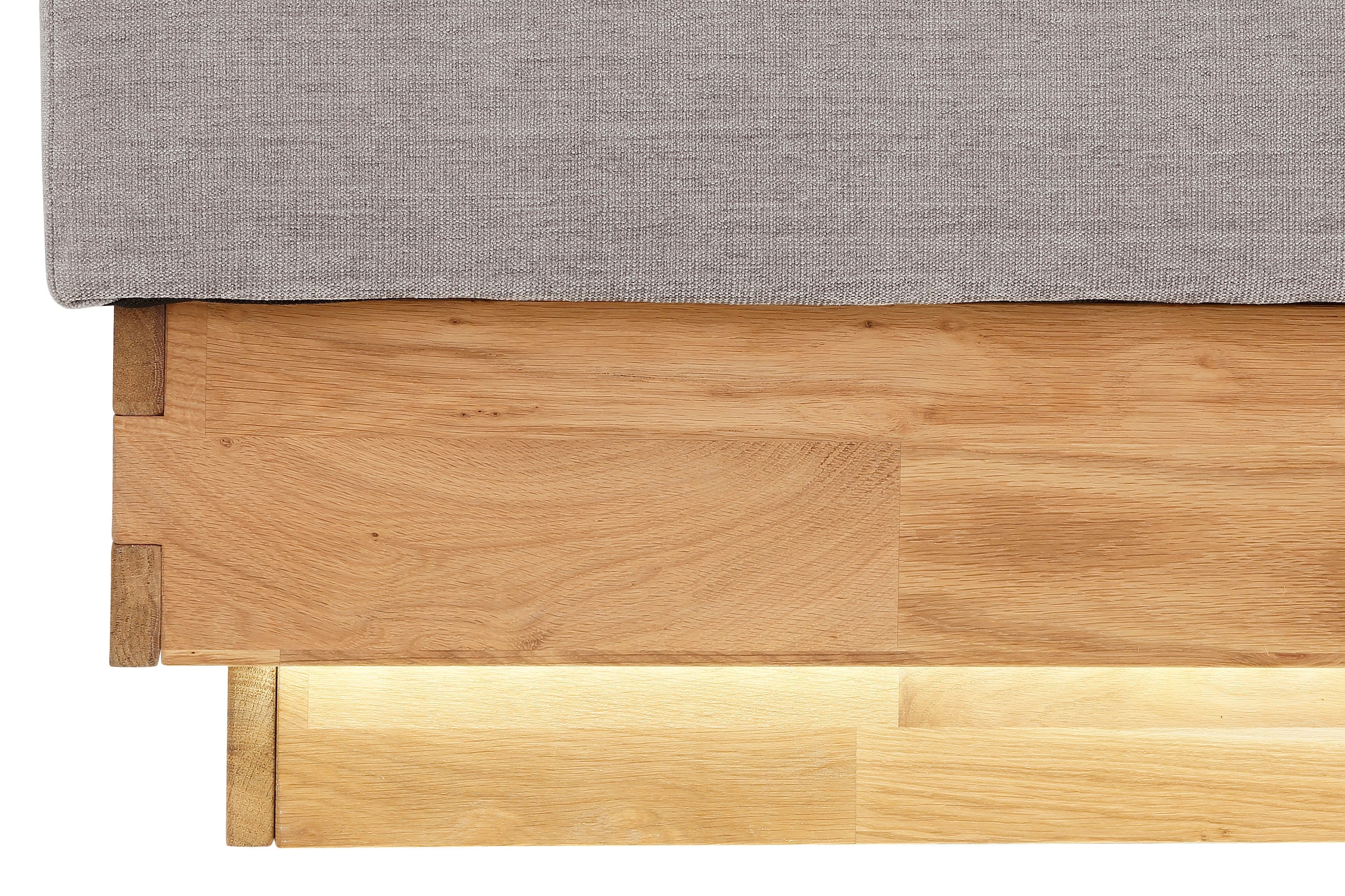 OTTO home Boxspringbett »JENNA in verschiedenen Farben und Breiten erhältlich« LED-Beleuchtung, mit zertifizierten, recycelten Bezugsstoffen