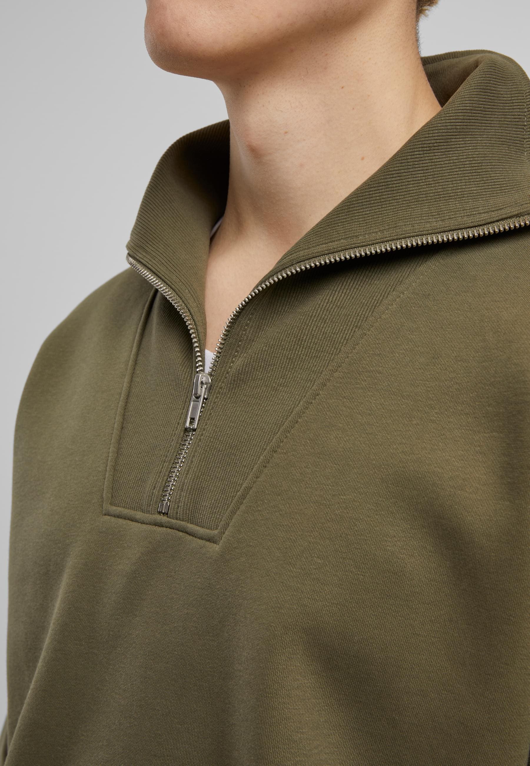 URBAN CLASSICS Sweater »Urban Classics Cut&Sew Troyer«, (1 tlg.)