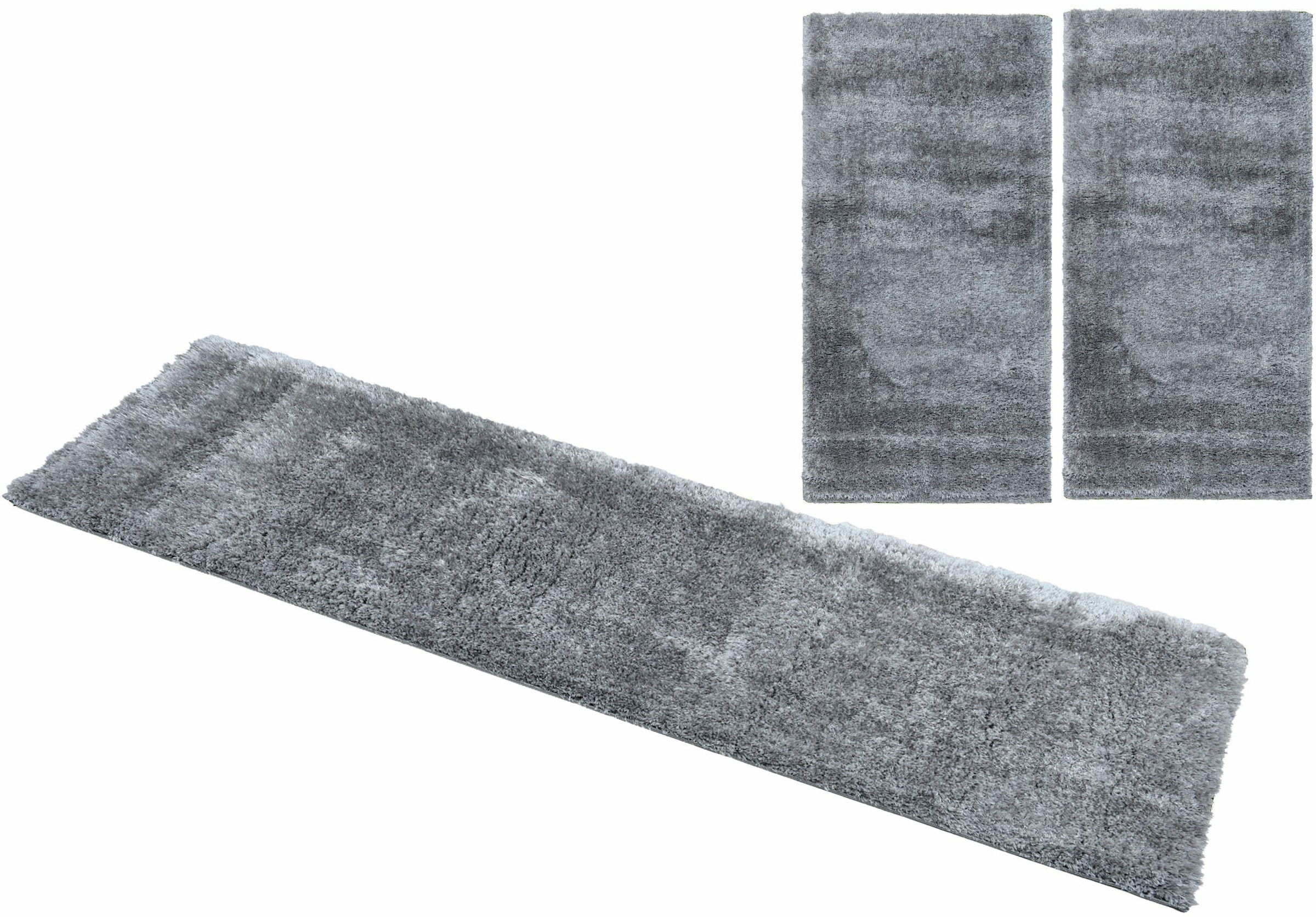 my home Bettumrandung "Malin" Höhe 43 mm 3 Stk. tlg. Hochflor, Shaggy, Uni- günstig online kaufen