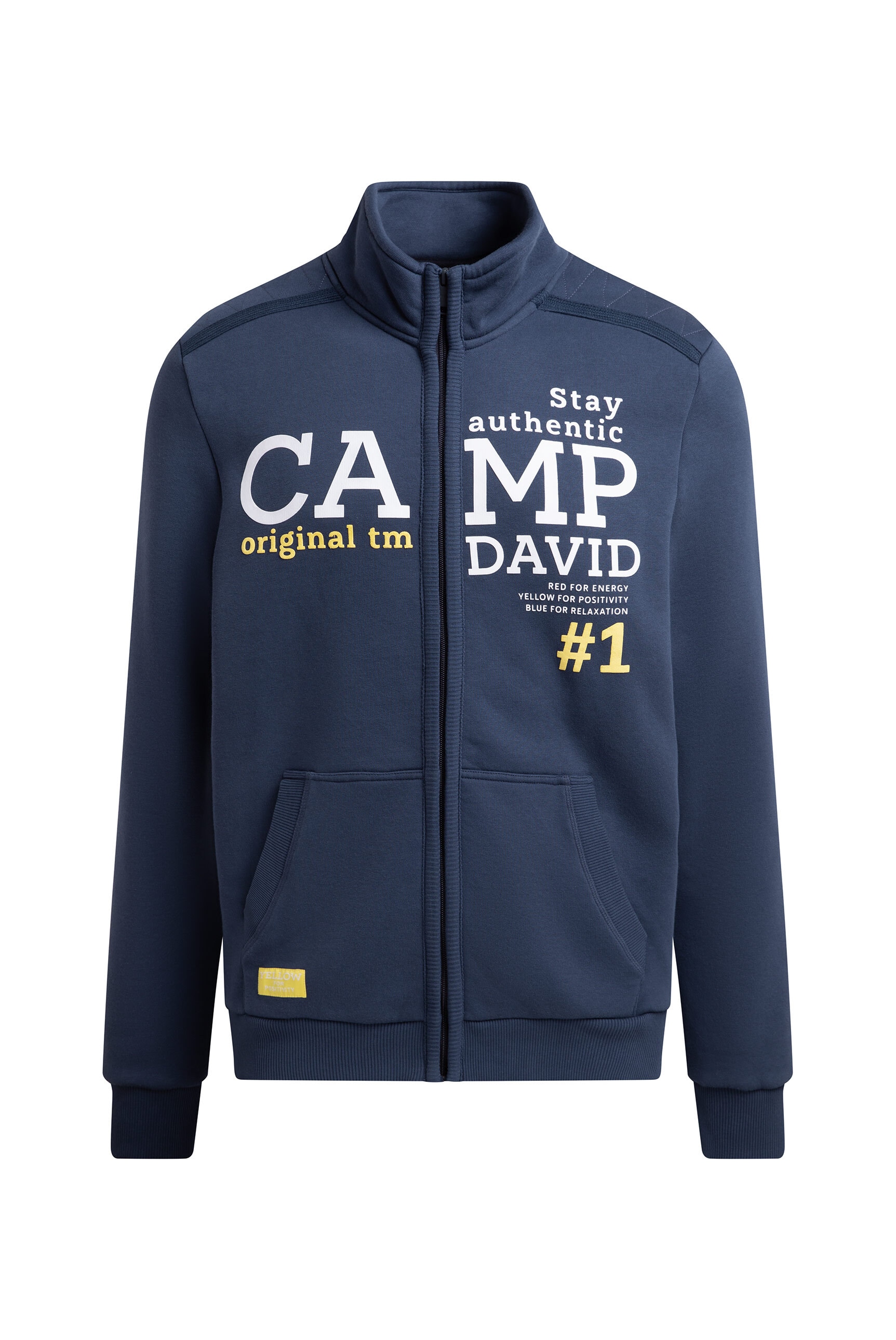 CAMP DAVID Sweatjacke mit Stehkragen