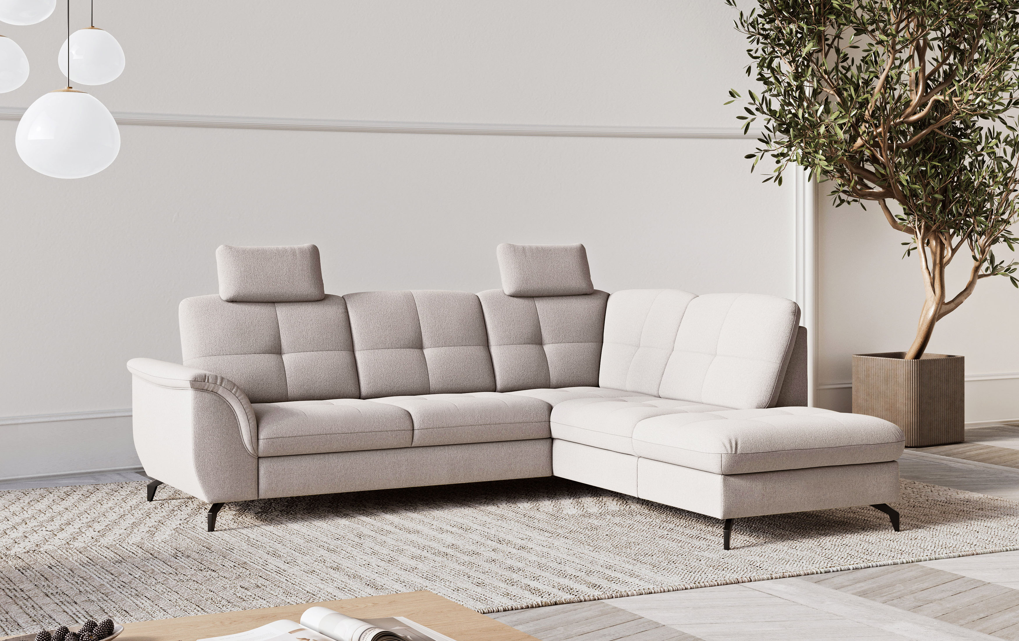 sit&more Ecksofa "Zora" wahlweise mit Schlaffunktion und Bettkasten