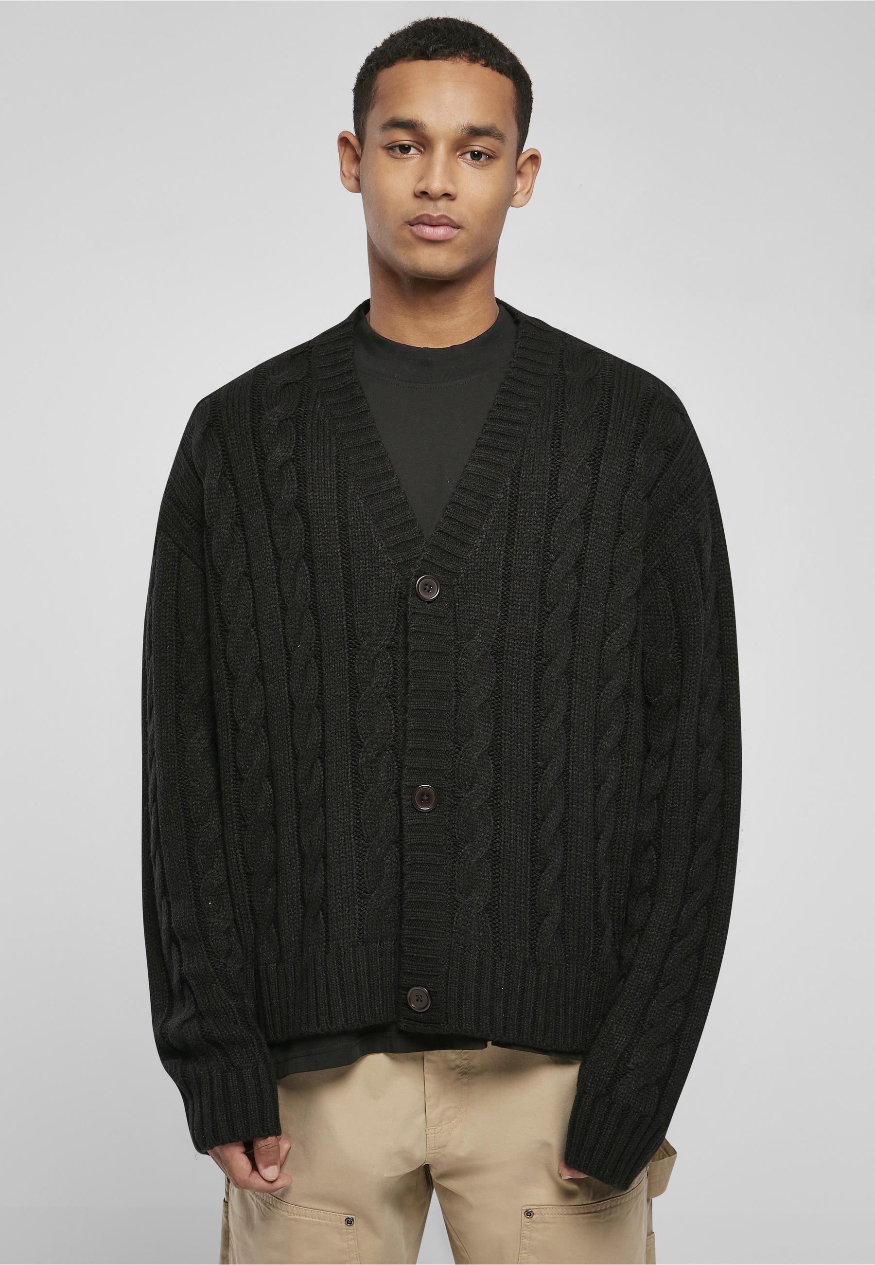 URBAN CLASSICS Cardigan »Urban Classics Herren Boxy Cardigan« 1 Stk.